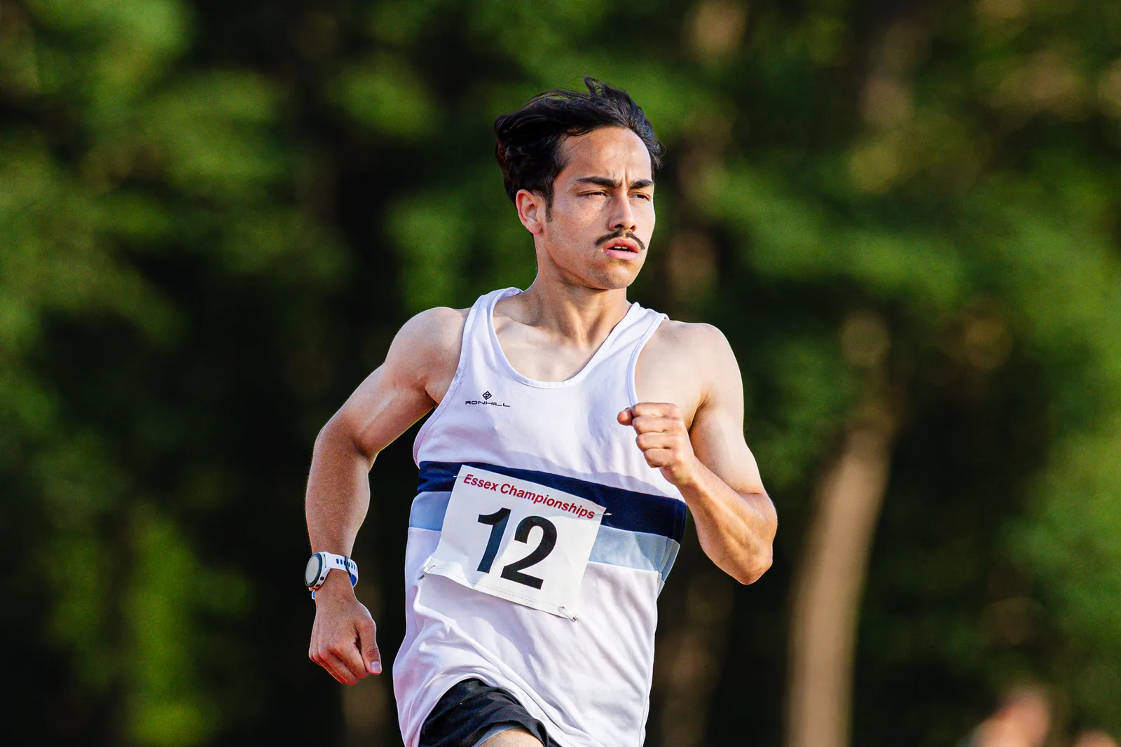 Brentwood Beagles athletes at the Essex 5000m Championship, Brentwood track, Brentwood, 17 June 2026