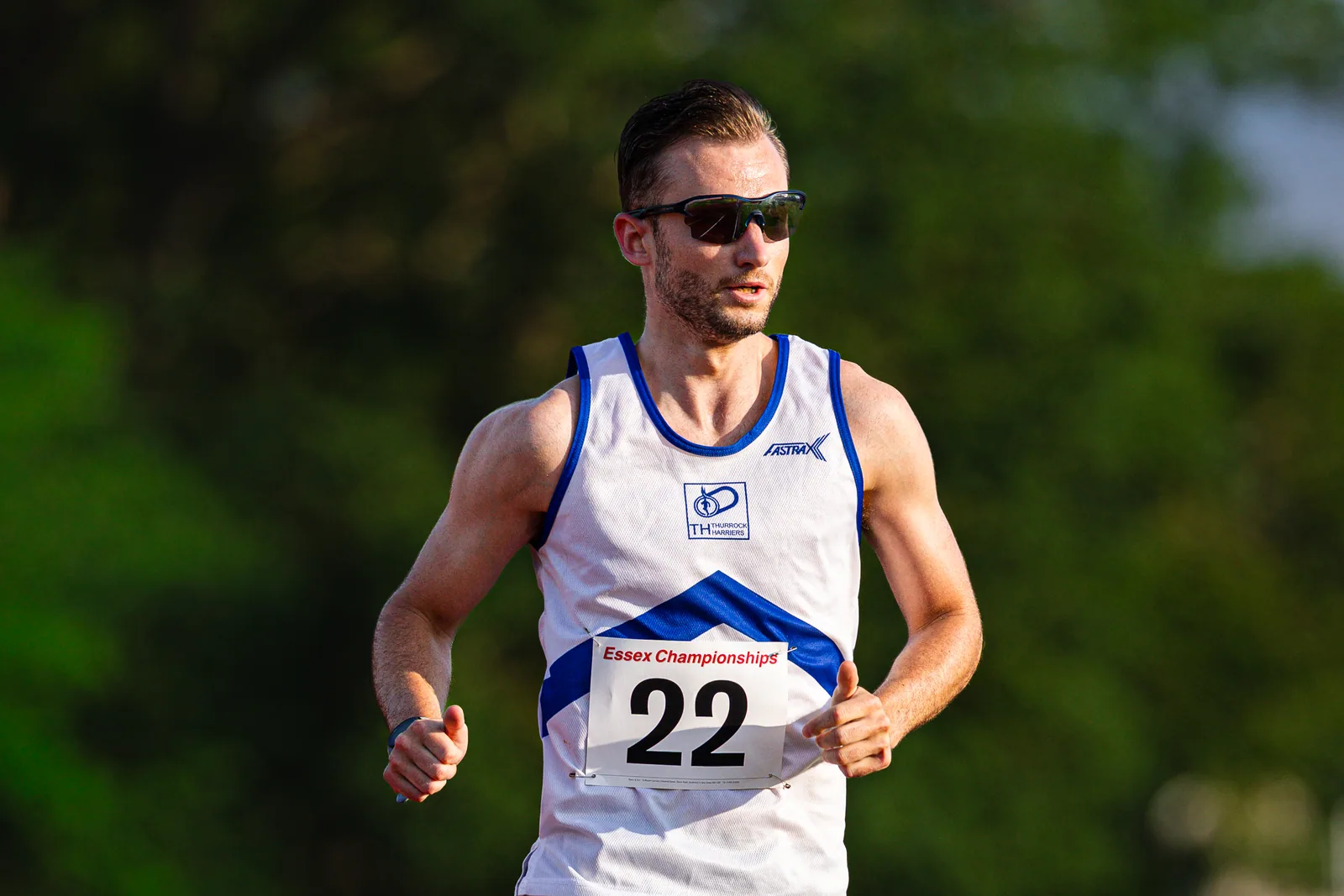 Brentwood Beagles athletes at the Essex 5000m Championship, Brentwood track, Brentwood, 17 June 2026