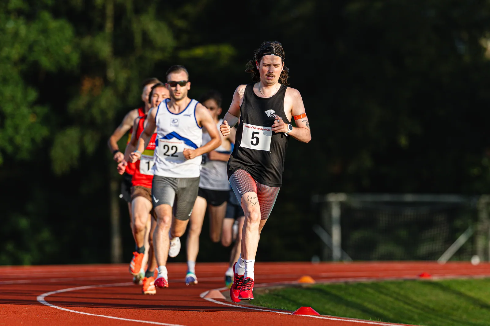 Brentwood Beagles athletes at the Essex 5000m Championship, Brentwood track, Brentwood, 17 June 2026