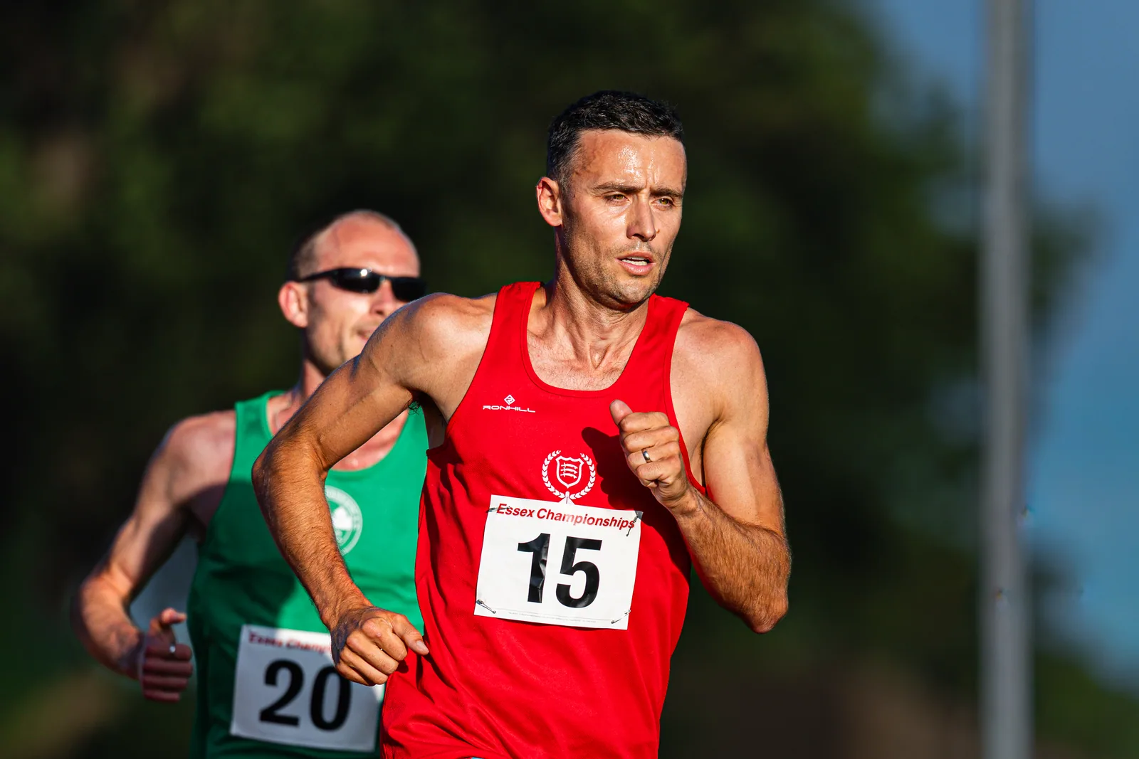 Brentwood Beagles athletes at the Essex 5000m Championship, Brentwood track, Brentwood, 17 June 2026