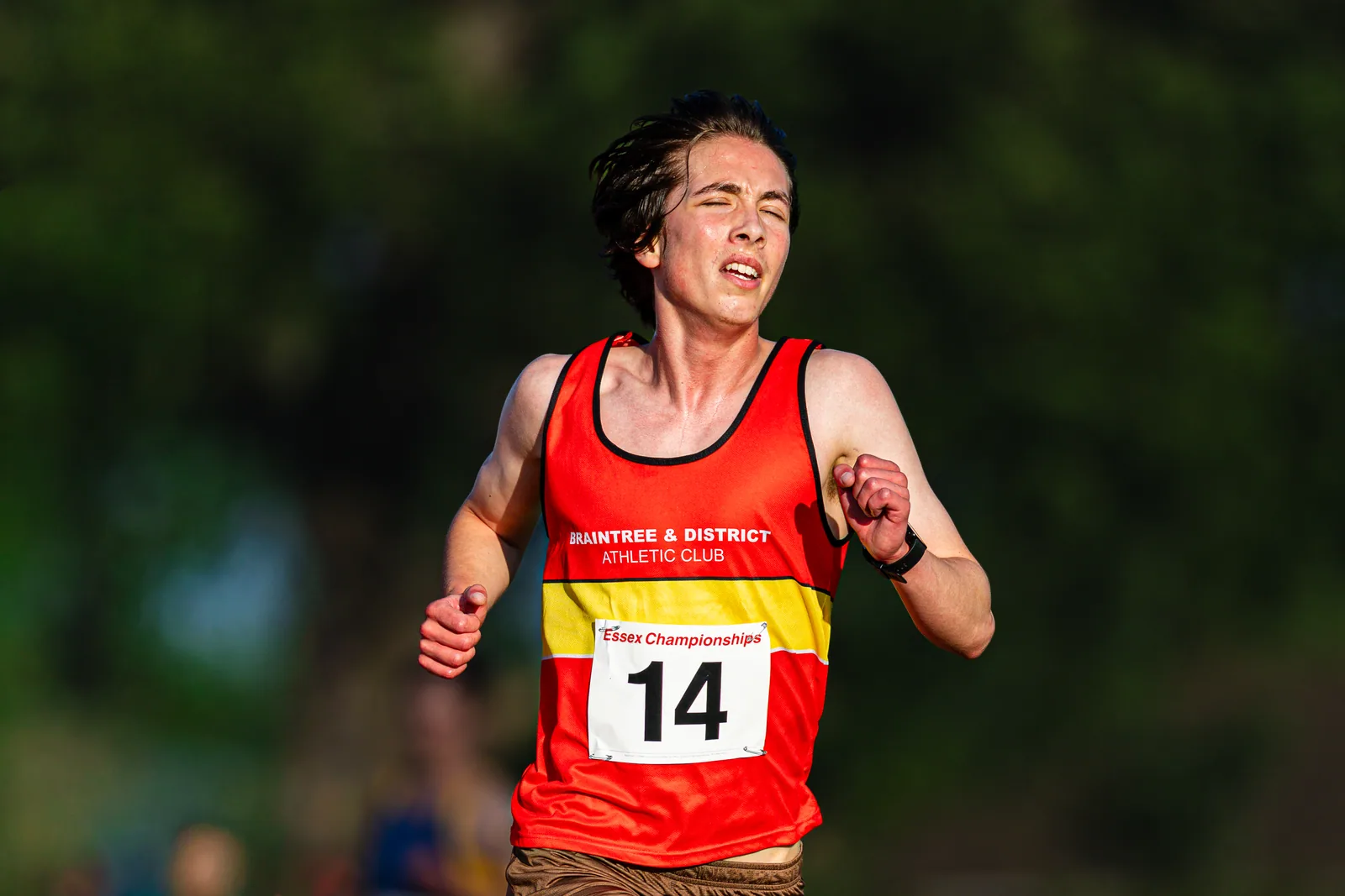 Brentwood Beagles athletes at the Essex 5000m Championship, Brentwood track, Brentwood, 17 June 2026