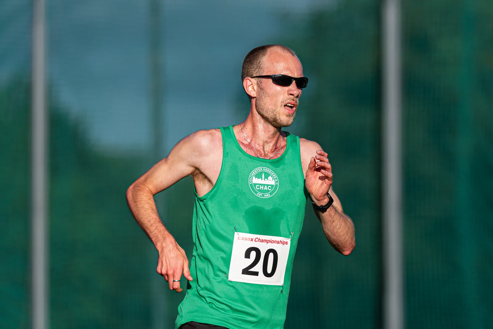 Brentwood Beagles athletes at the Essex 5000m Championship, Brentwood track, Brentwood, 17 June 2026