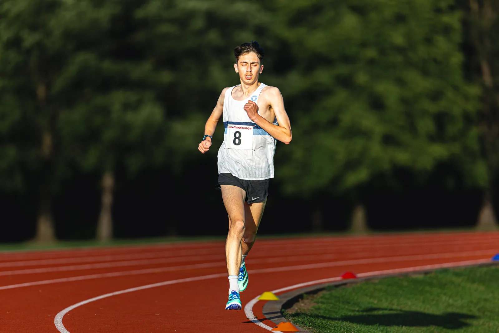 Brentwood Beagles athletes at the Essex 5000m Championship, Brentwood track, Brentwood, 17 June 2026