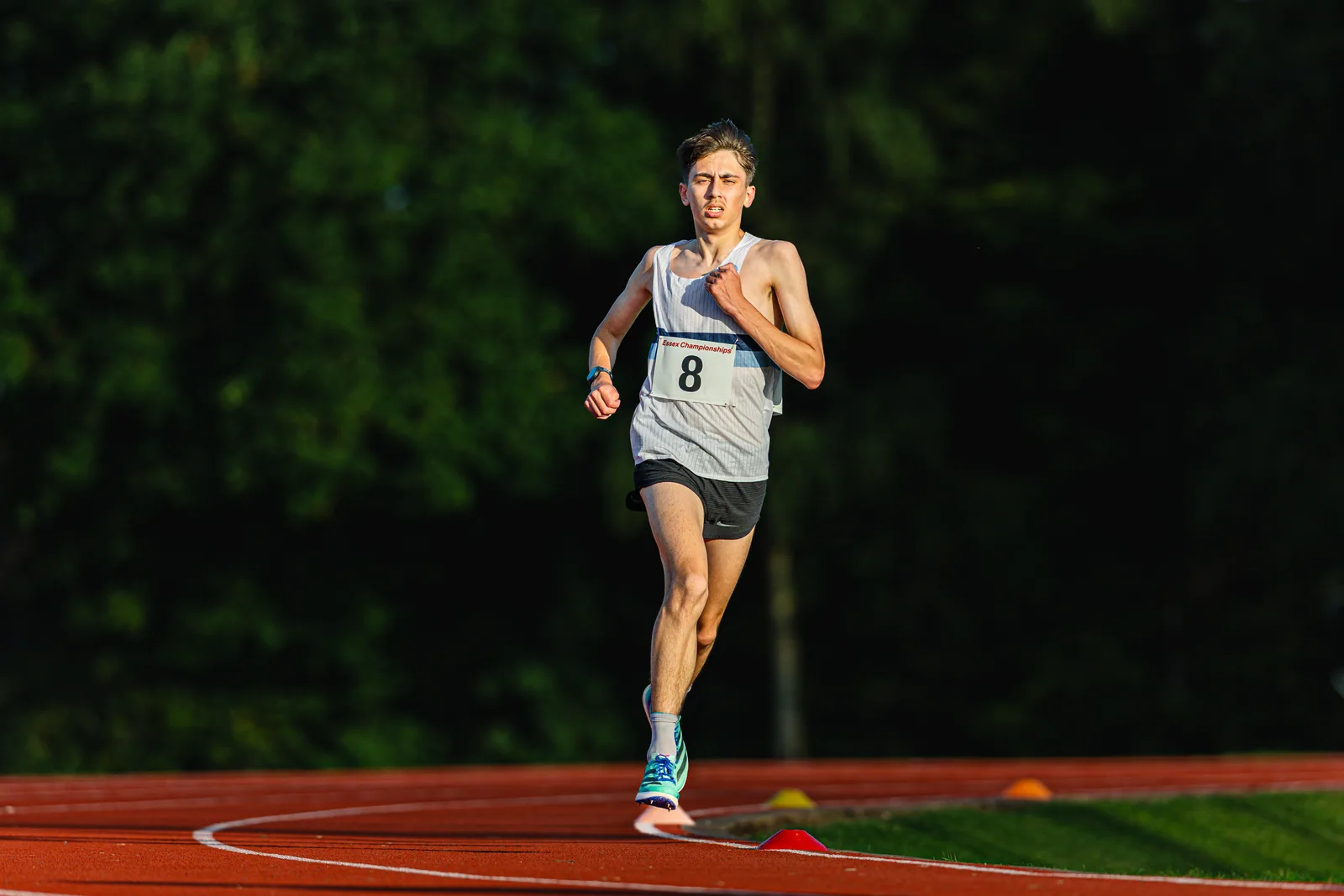 Brentwood Beagles athletes at the Essex 5000m Championship, Brentwood track, Brentwood, 17 June 2026