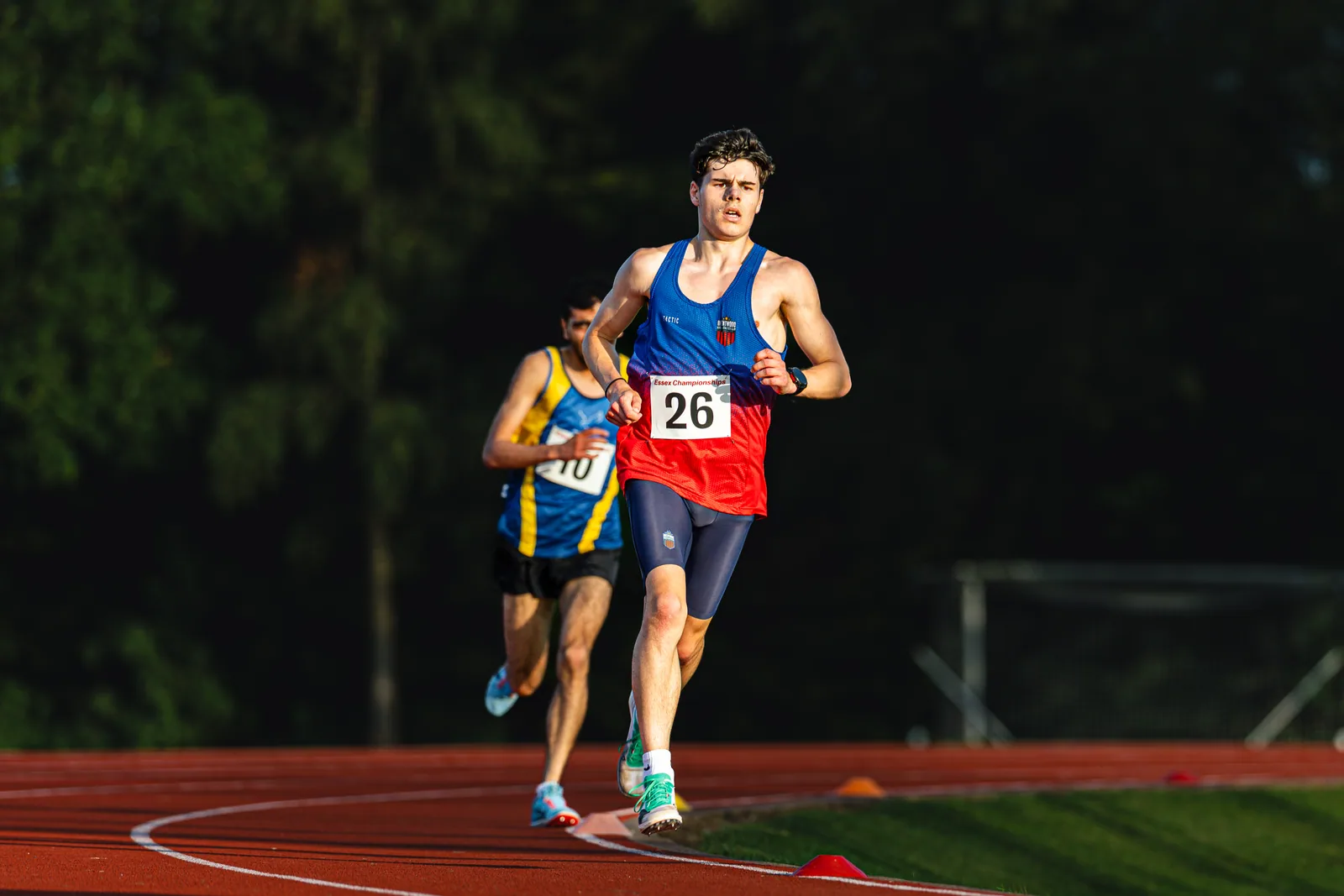 Brentwood Beagles athletes at the Essex 5000m Championship, Brentwood track, Brentwood, 17 June 2026