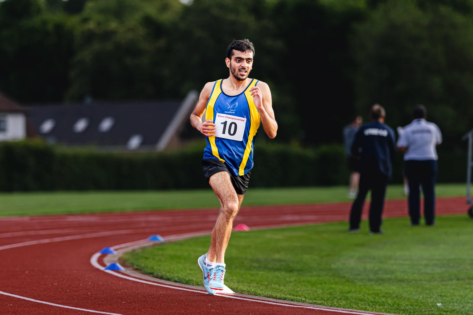 Brentwood Beagles athletes at the Essex 5000m Championship, Brentwood track, Brentwood, 17 June 2026
