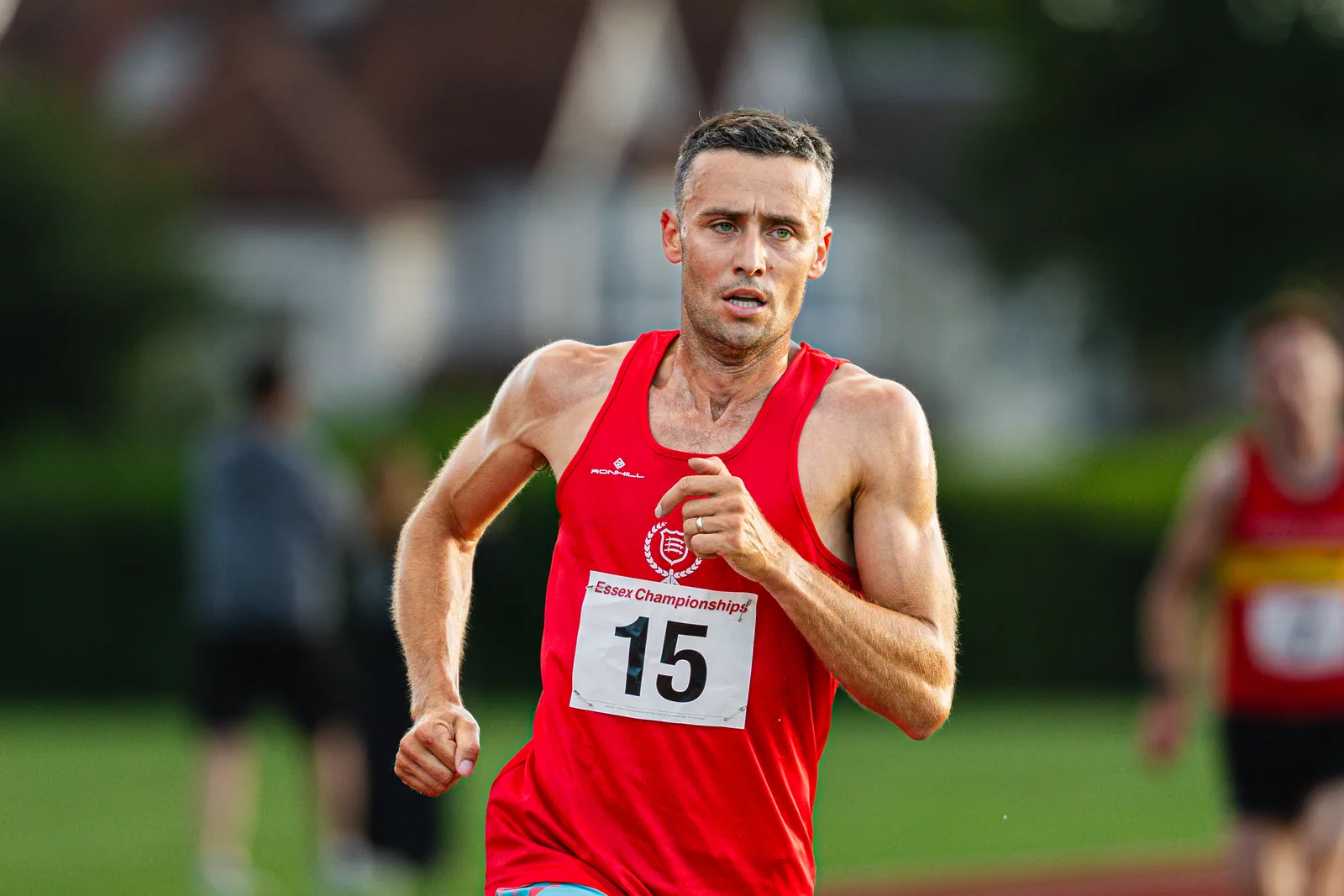 Brentwood Beagles athletes at the Essex 5000m Championship, Brentwood track, Brentwood, 17 June 2026
