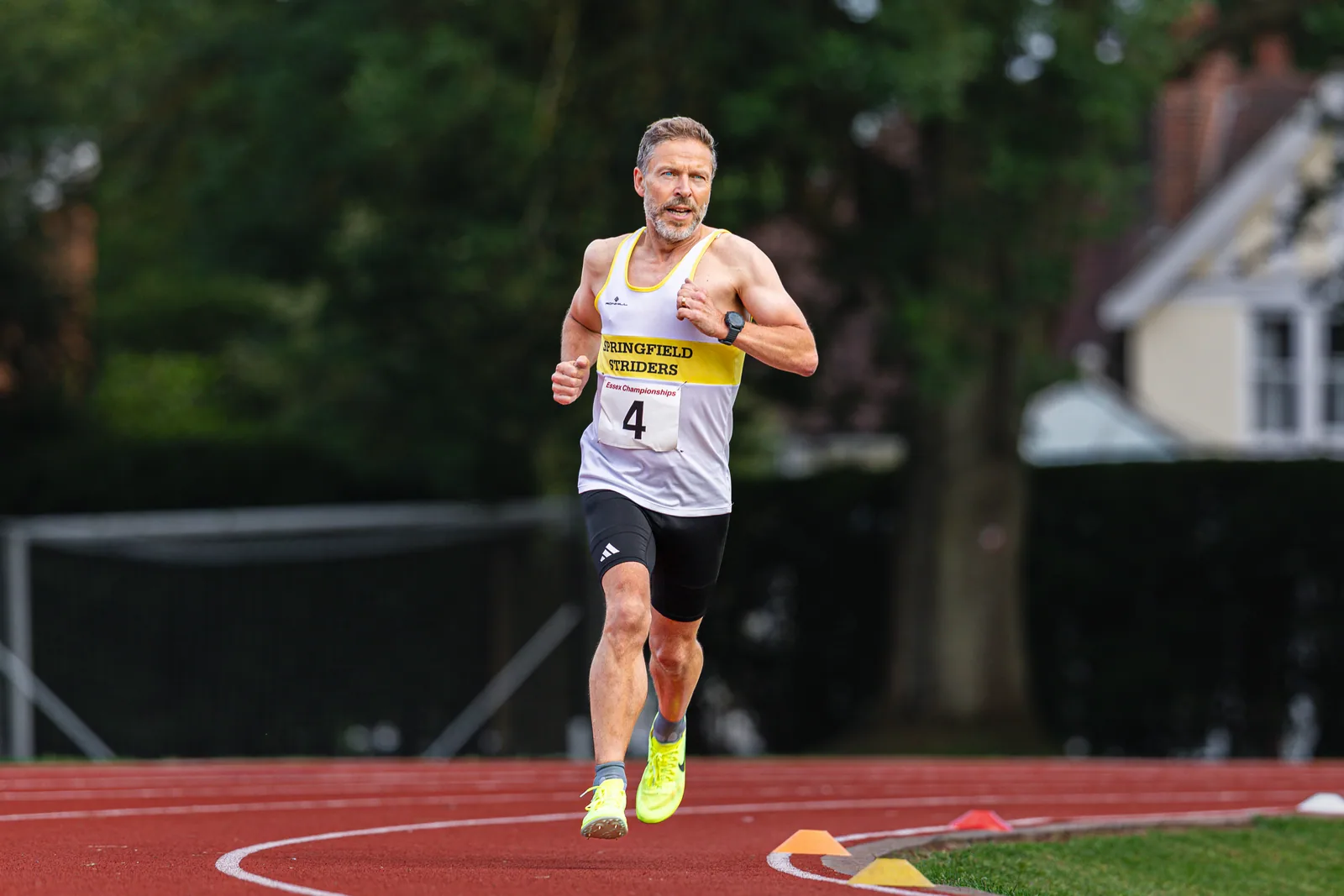Brentwood Beagles athletes at the Essex 5000m Championship, Brentwood track, Brentwood, 17 June 2026