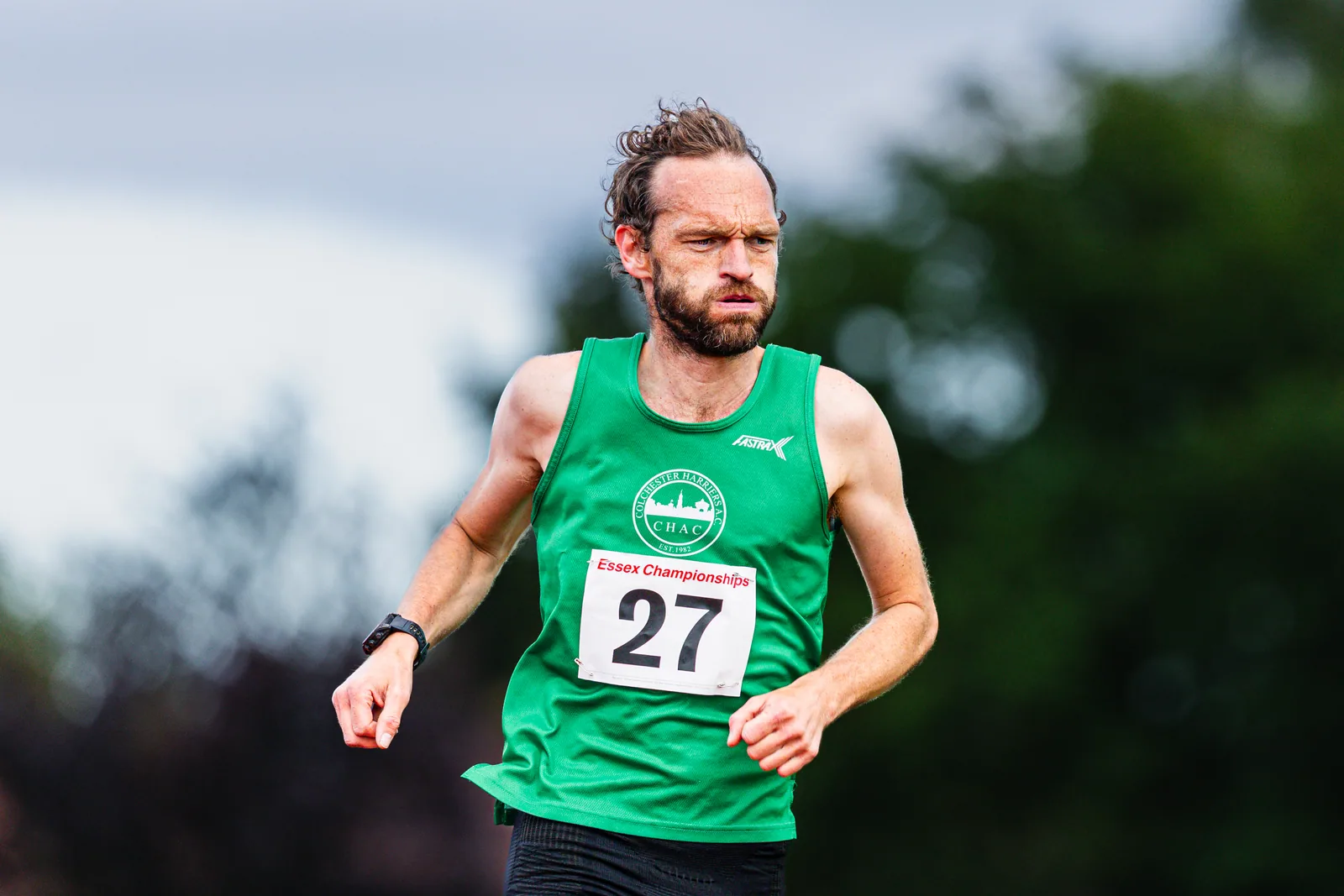 Brentwood Beagles athletes at the Essex 5000m Championship, Brentwood track, Brentwood, 17 June 2026