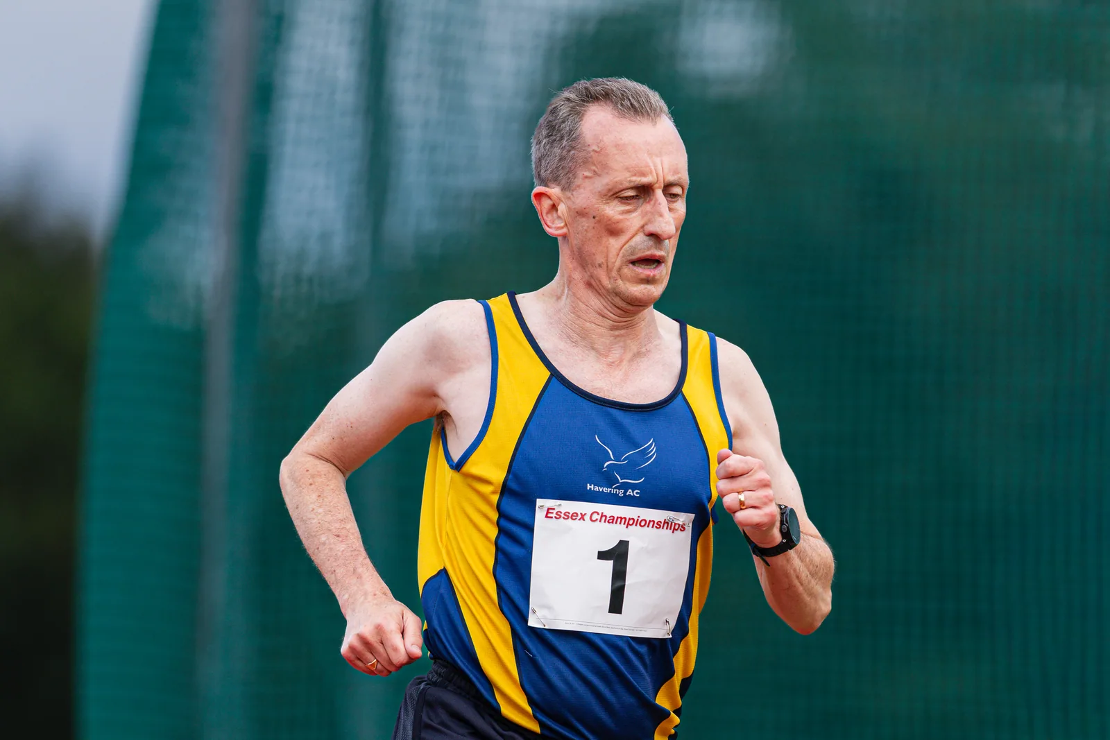Brentwood Beagles athletes at the Essex 5000m Championship, Brentwood track, Brentwood, 17 June 2026
