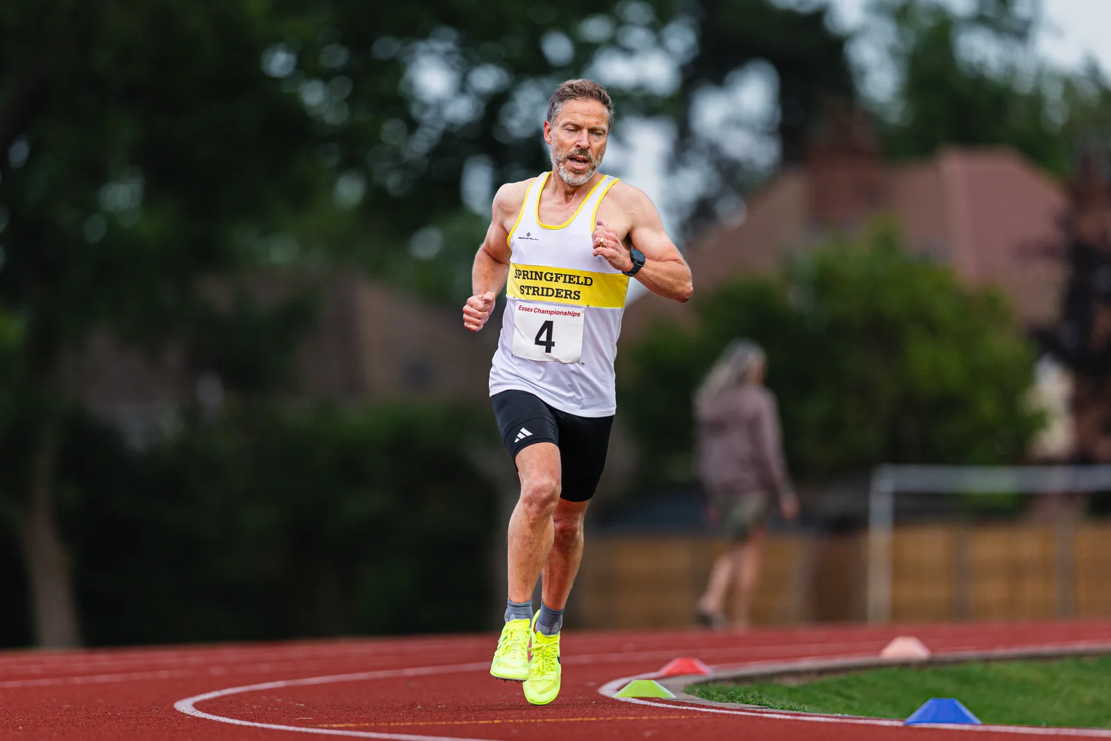 Brentwood Beagles athletes at the Essex 5000m Championship, Brentwood track, Brentwood, 17 June 2026