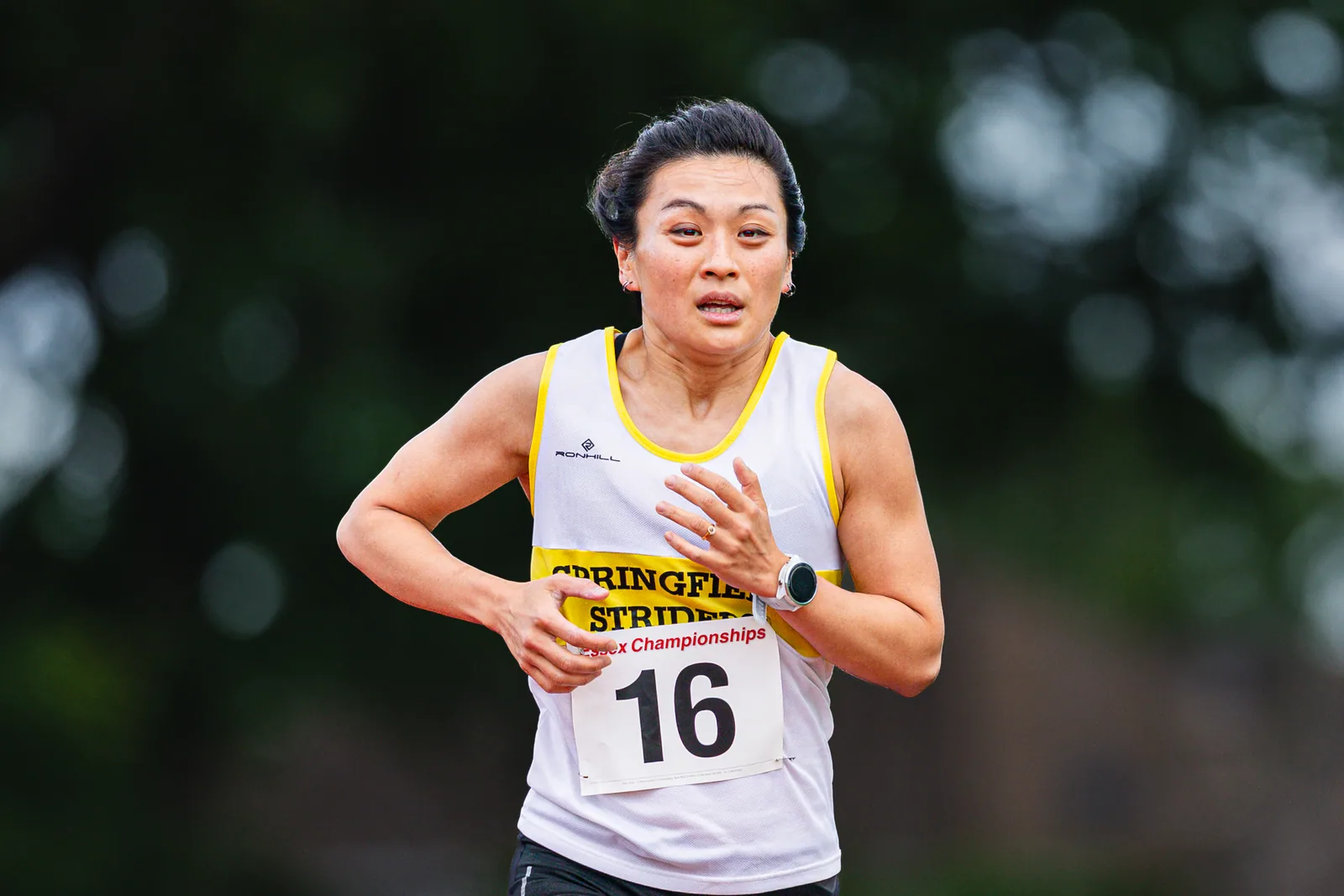 Brentwood Beagles athletes at the Essex 5000m Championship, Brentwood track, Brentwood, 17 June 2026