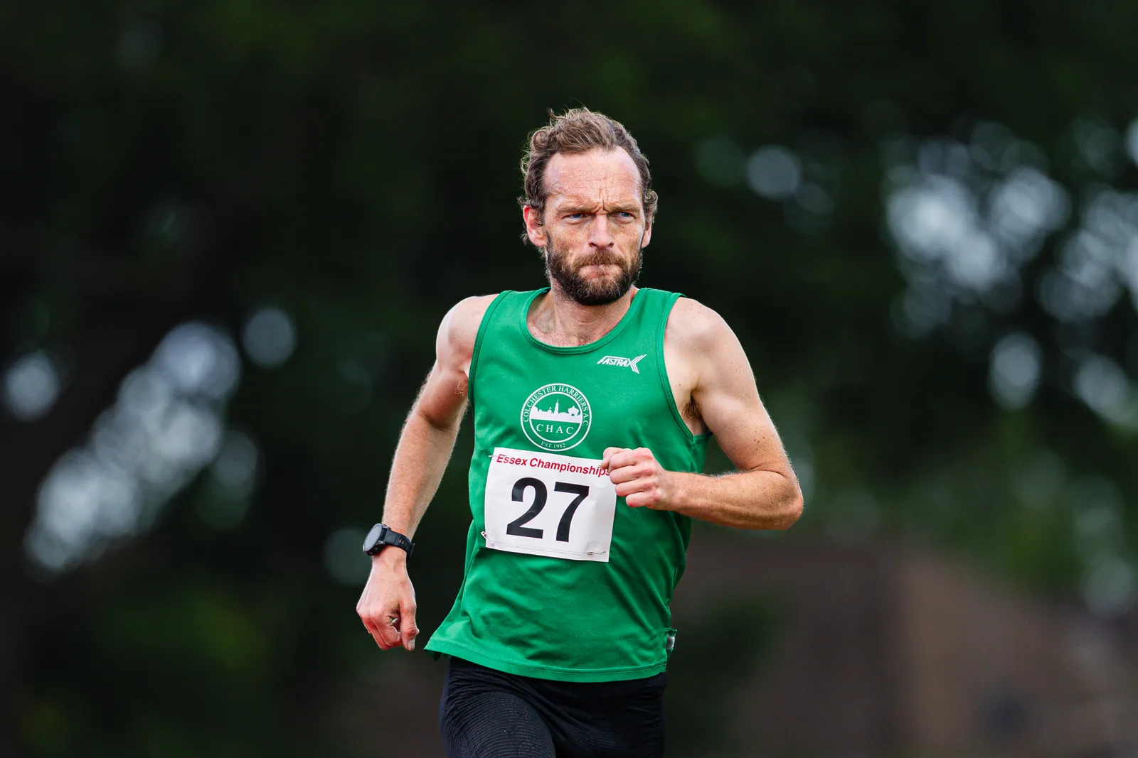 Brentwood Beagles athletes at the Essex 5000m Championship, Brentwood track, Brentwood, 17 June 2026