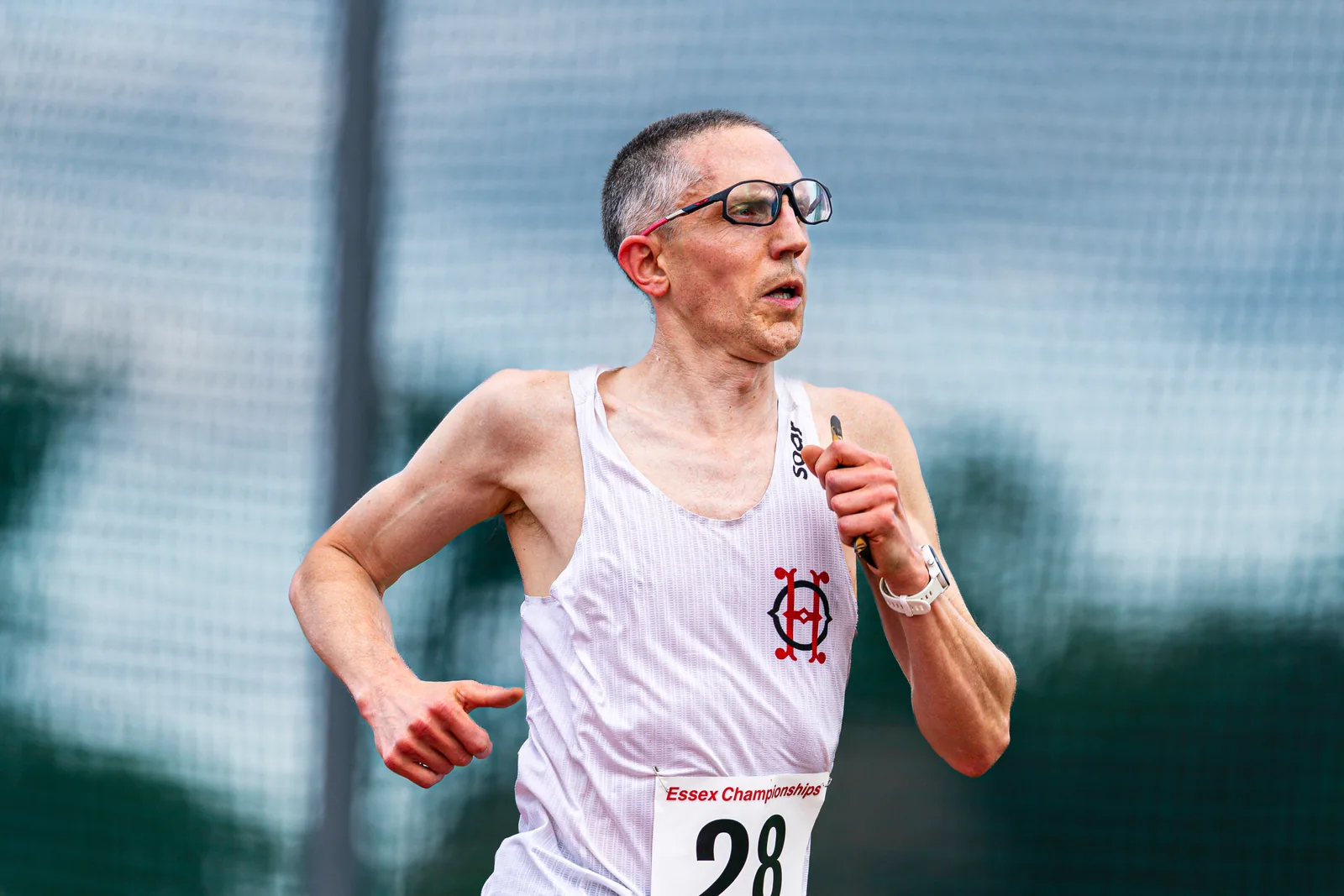 Brentwood Beagles athletes at the Essex 5000m Championship, Brentwood track, Brentwood, 17 June 2026