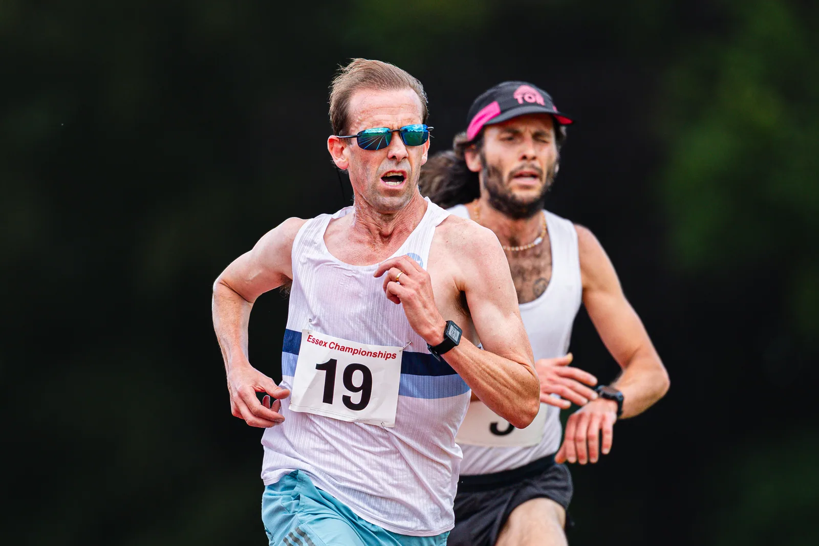 Brentwood Beagles athletes at the Essex 5000m Championship, Brentwood track, Brentwood, 17 June 2026