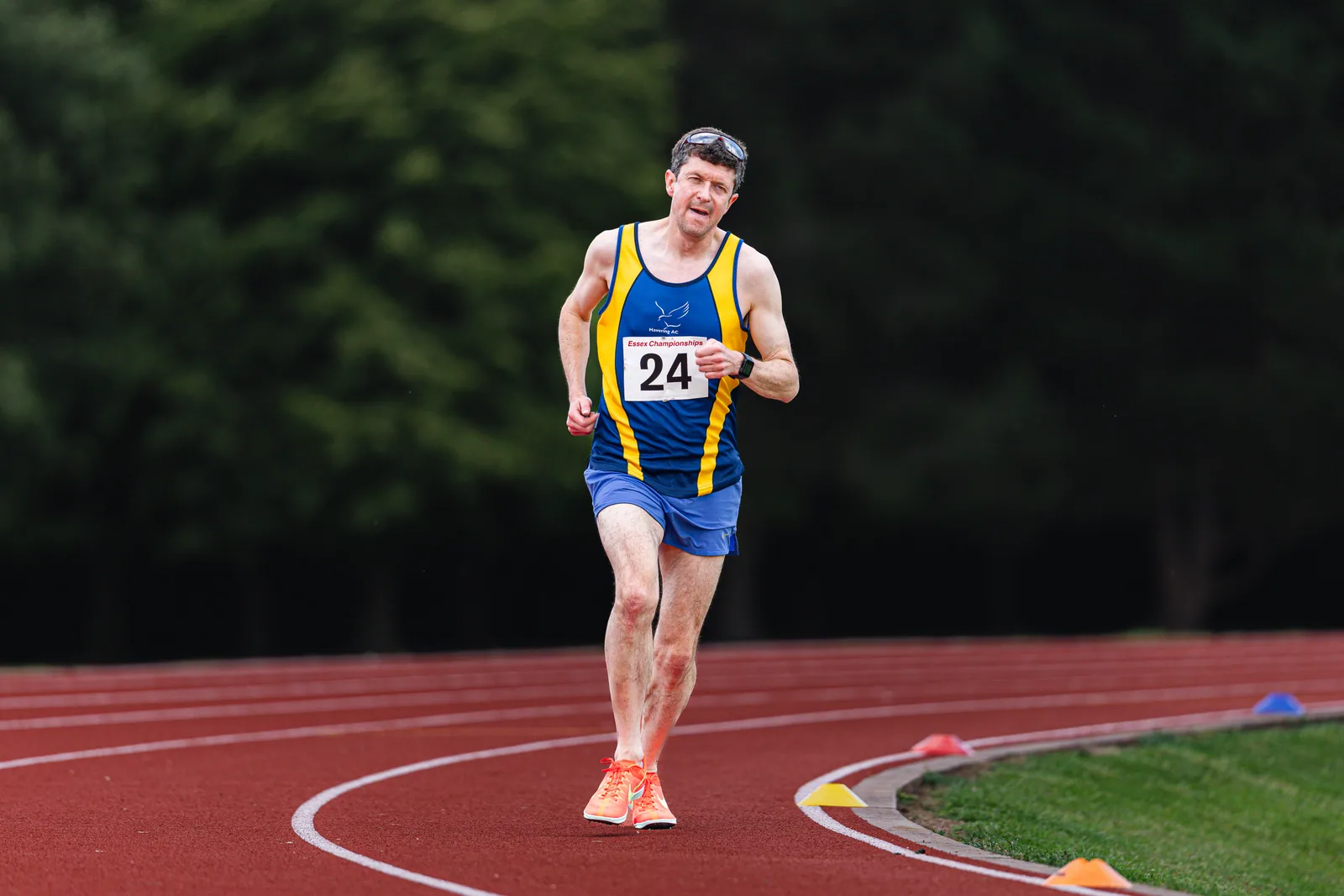 Brentwood Beagles athletes at the Essex 5000m Championship, Brentwood track, Brentwood, 17 June 2026