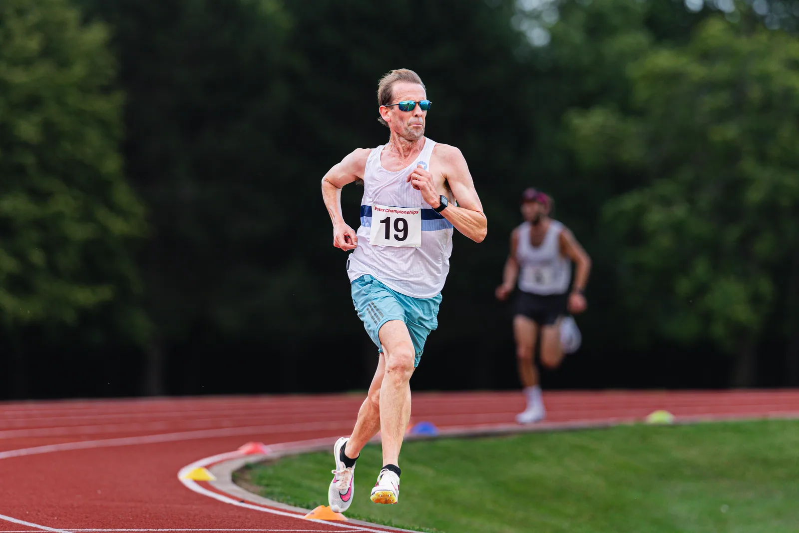 Brentwood Beagles athletes at the Essex 5000m Championship, Brentwood track, Brentwood, 17 June 2026