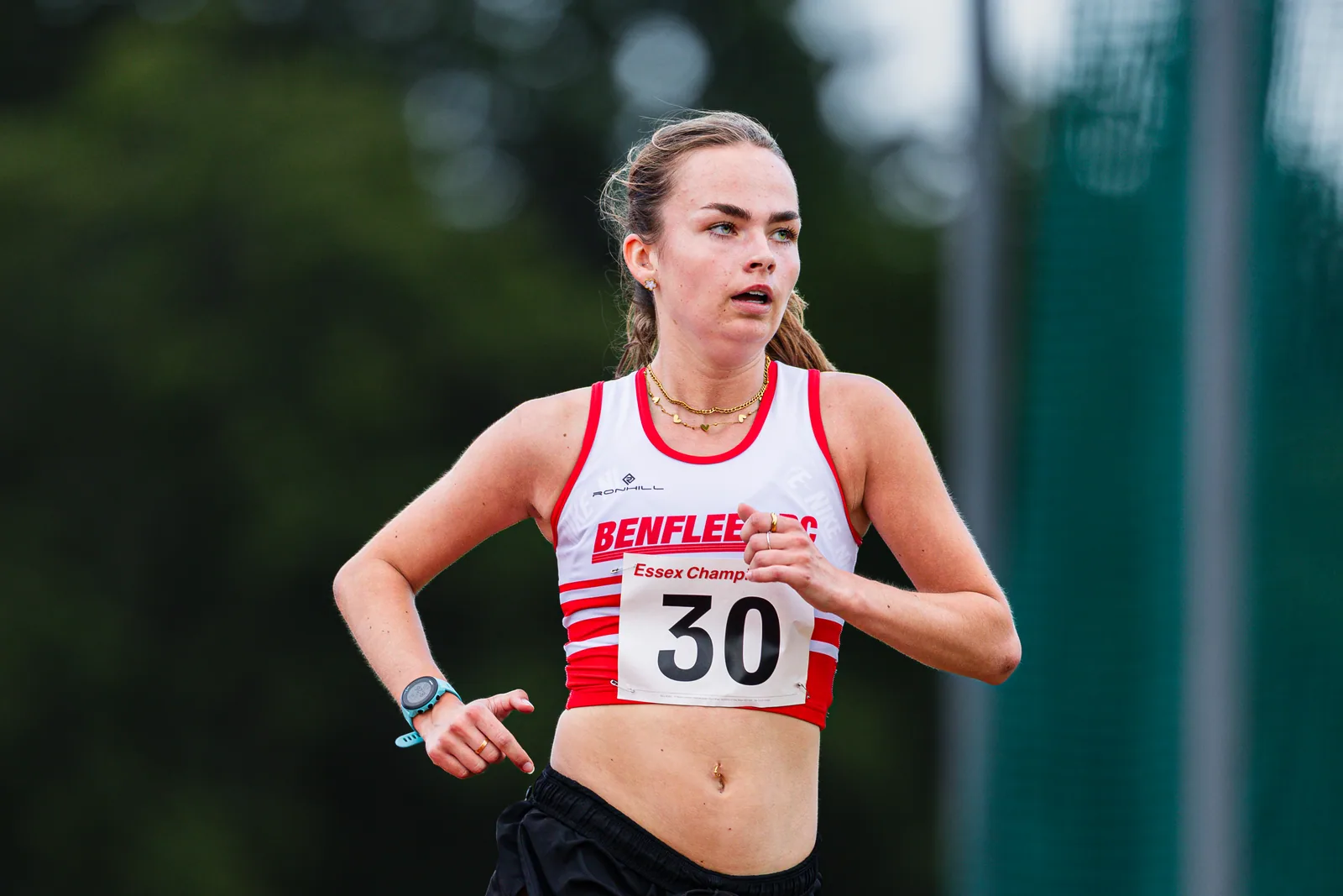 Brentwood Beagles athletes at the Essex 5000m Championship, Brentwood track, Brentwood, 17 June 2026