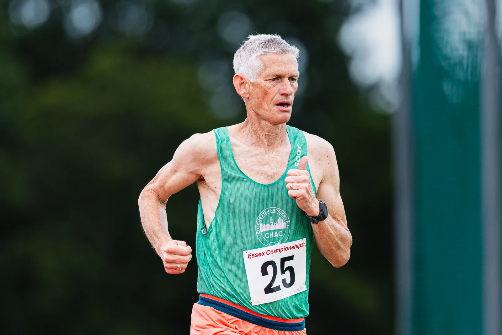 Brentwood Beagles athletes at the Essex 5000m Championship, Brentwood track, Brentwood, 17 June 2026