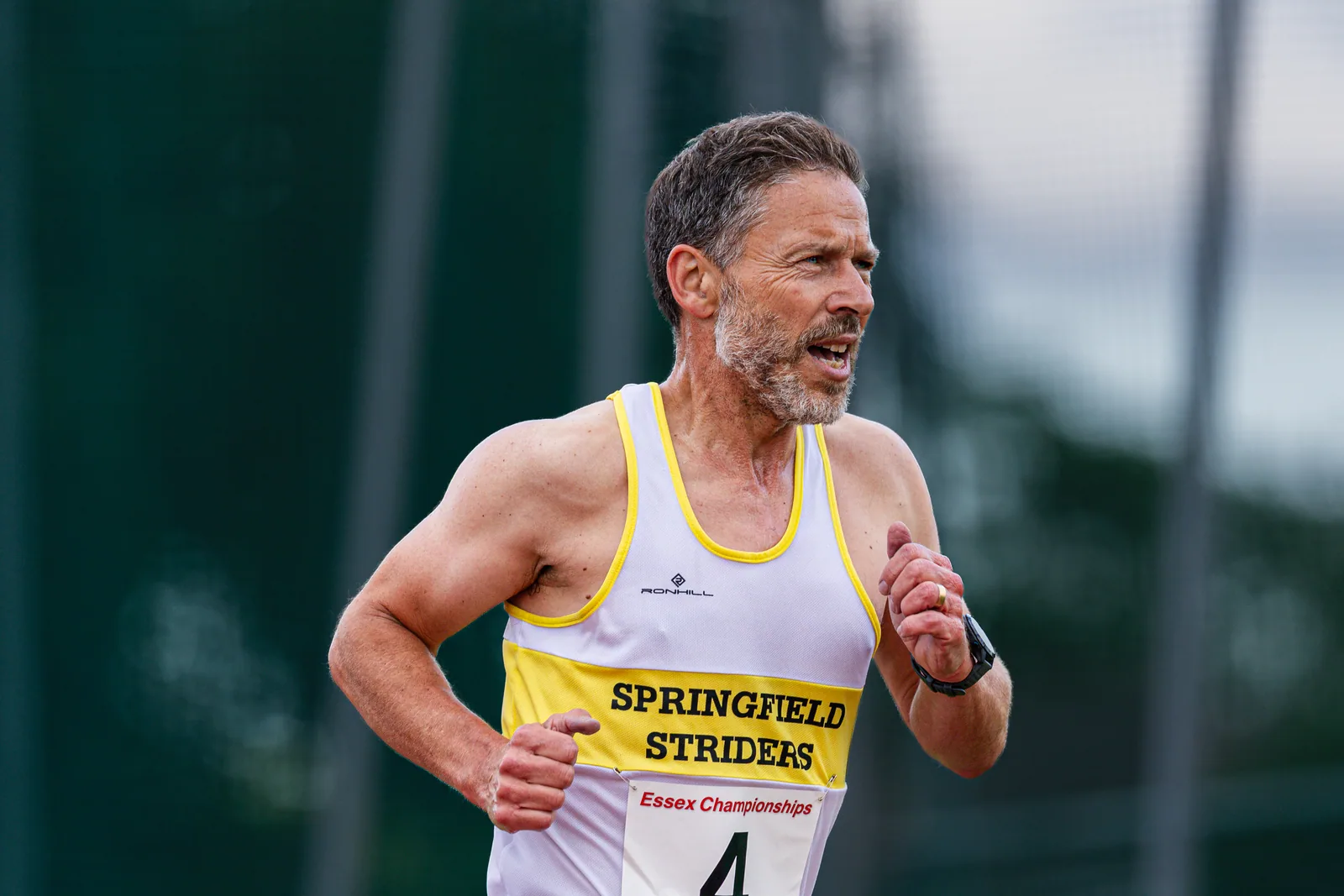 Brentwood Beagles athletes at the Essex 5000m Championship, Brentwood track, Brentwood, 17 June 2026
