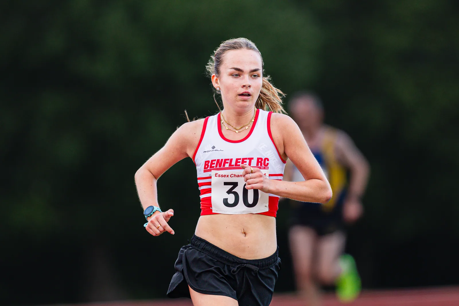 Brentwood Beagles athletes at the Essex 5000m Championship, Brentwood track, Brentwood, 17 June 2026