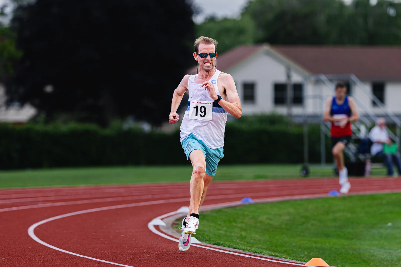 Brentwood Beagles athletes at the Essex 5000m Championship, Brentwood track, Brentwood, 17 June 2026