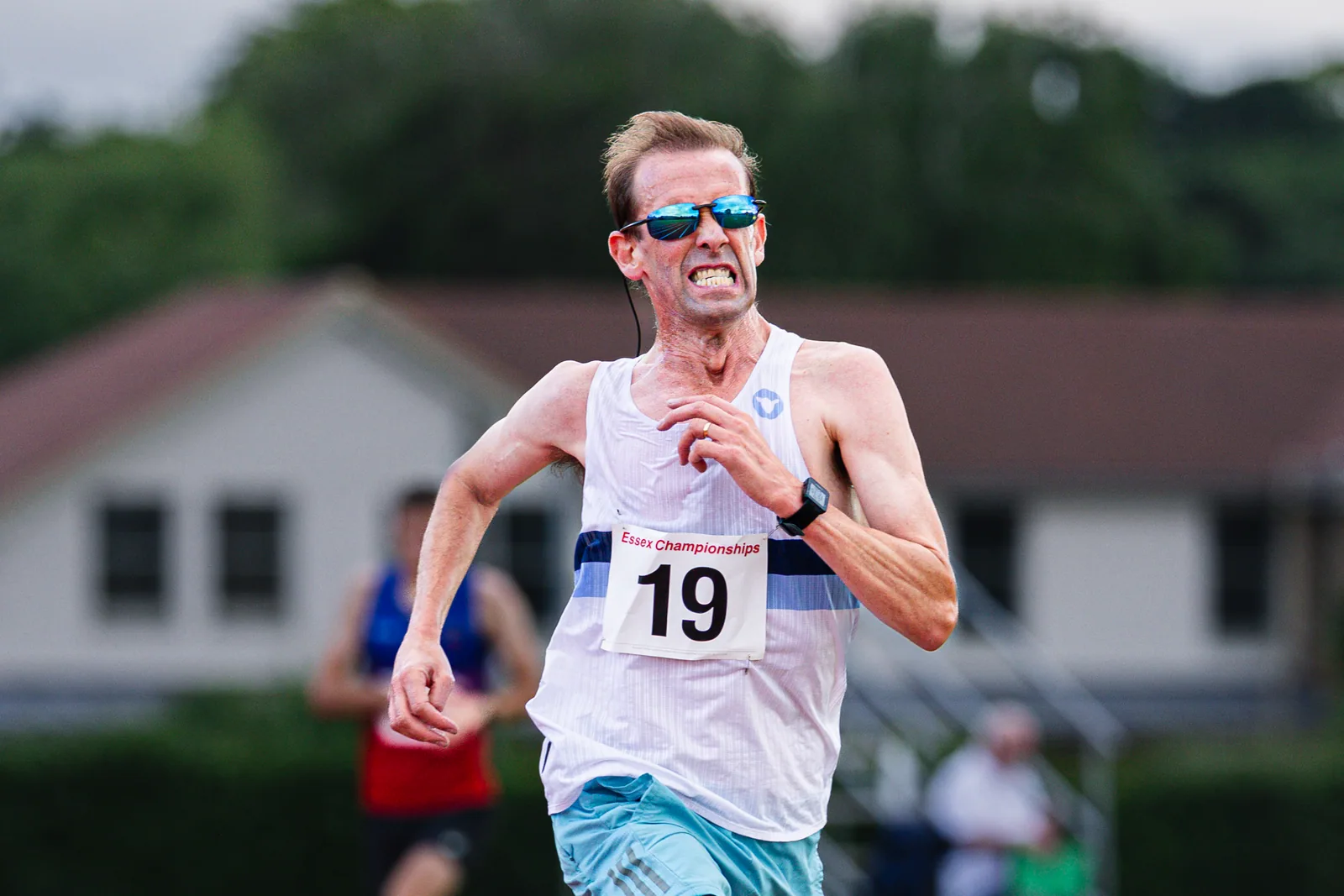 Brentwood Beagles athletes at the Essex 5000m Championship, Brentwood track, Brentwood, 17 June 2026