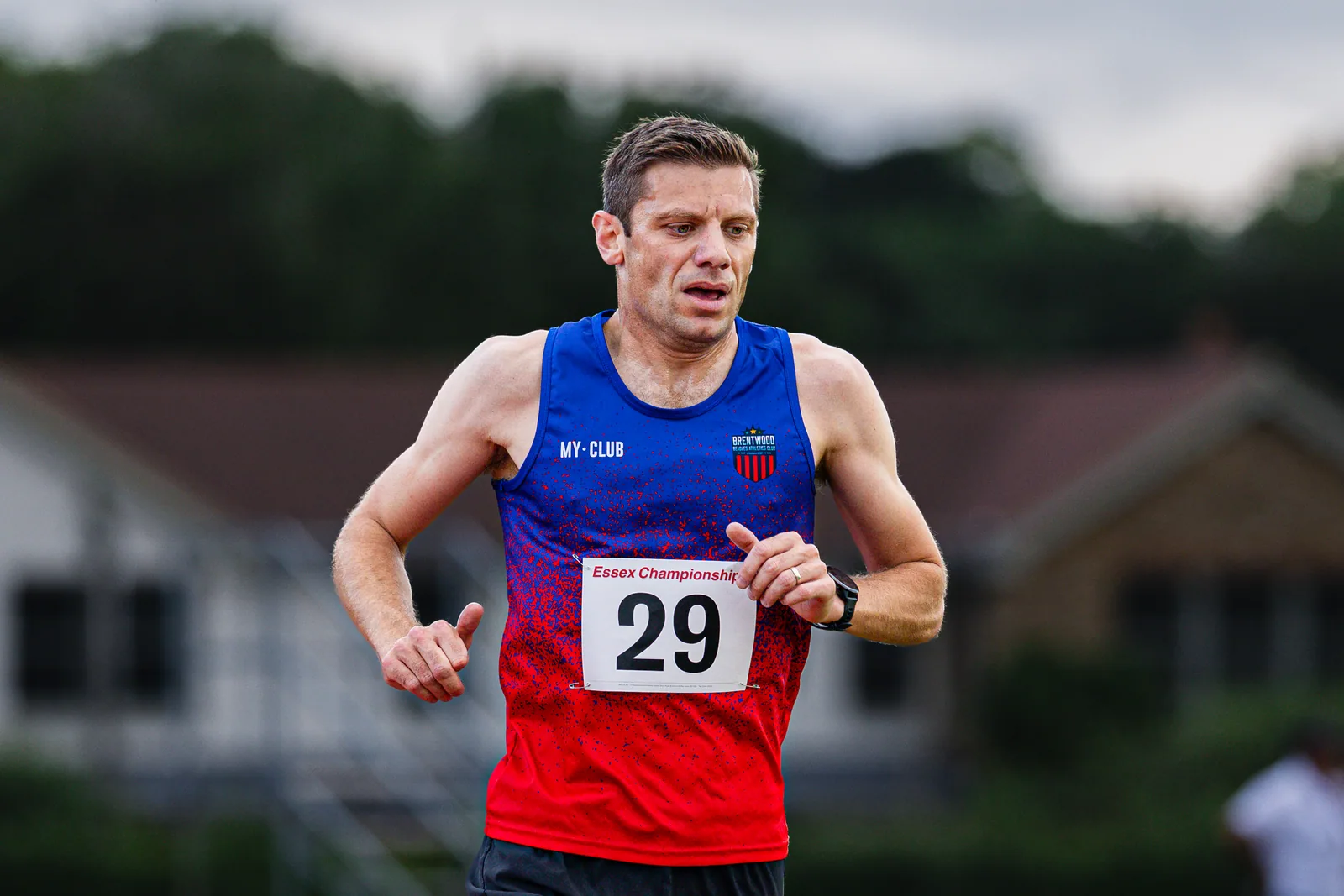 Brentwood Beagles athletes at the Essex 5000m Championship, Brentwood track, Brentwood, 17 June 2026