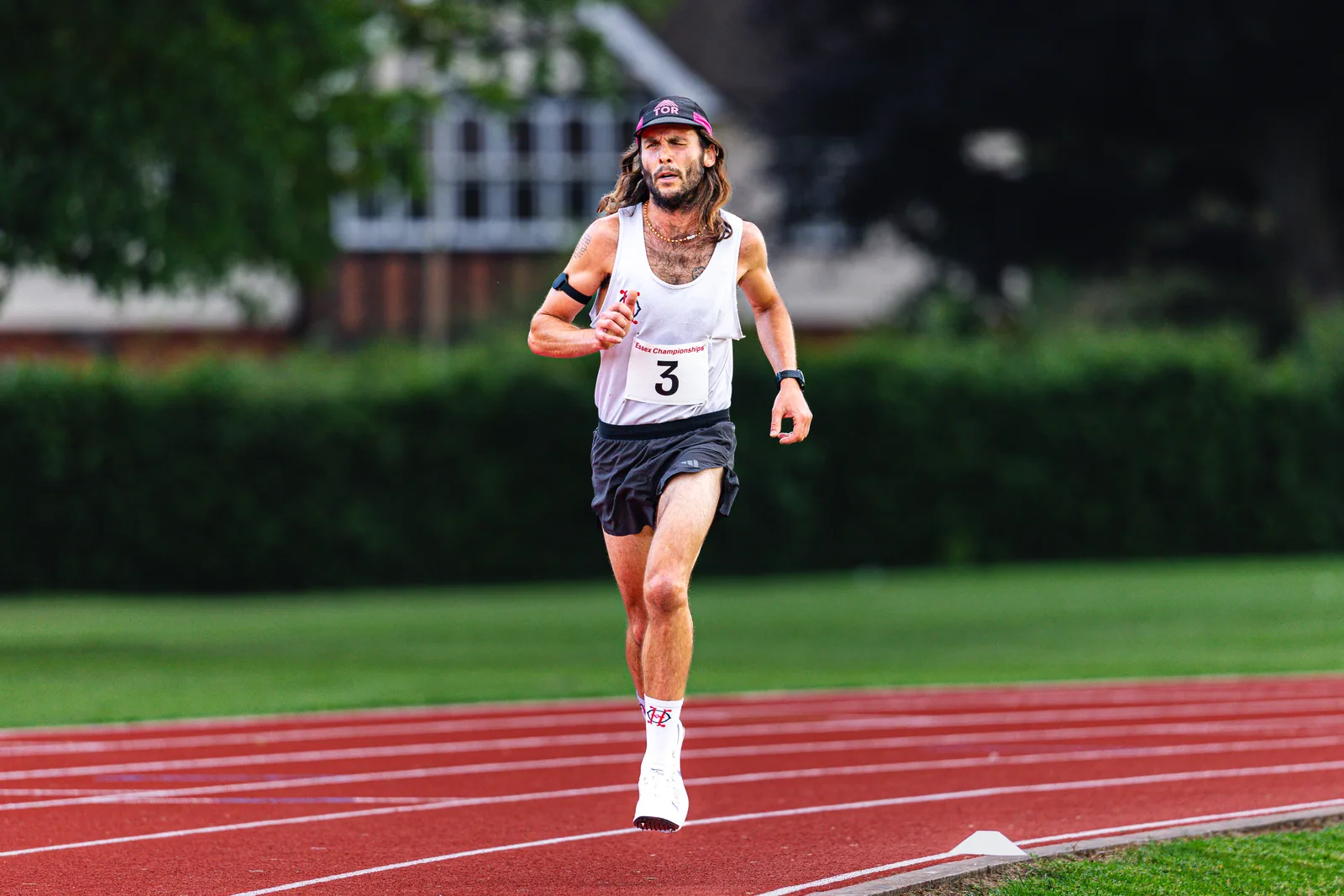 Brentwood Beagles athletes at the Essex 5000m Championship, Brentwood track, Brentwood, 17 June 2026