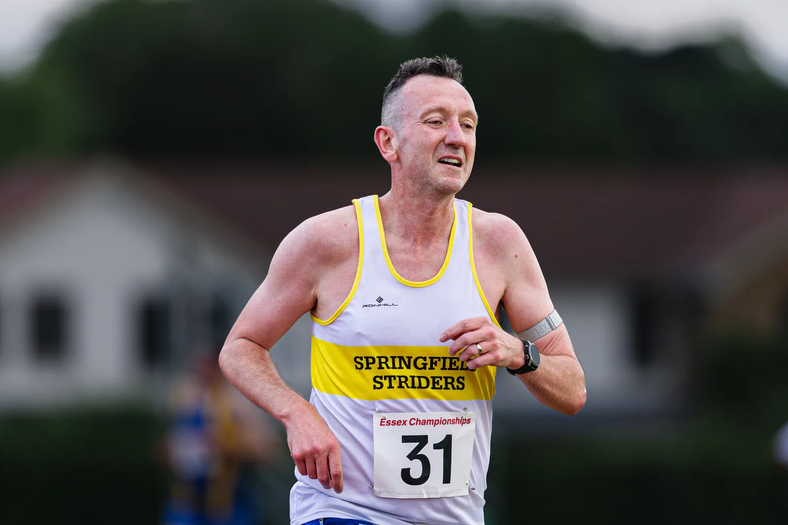 Brentwood Beagles athletes at the Essex 5000m Championship, Brentwood track, Brentwood, 17 June 2026