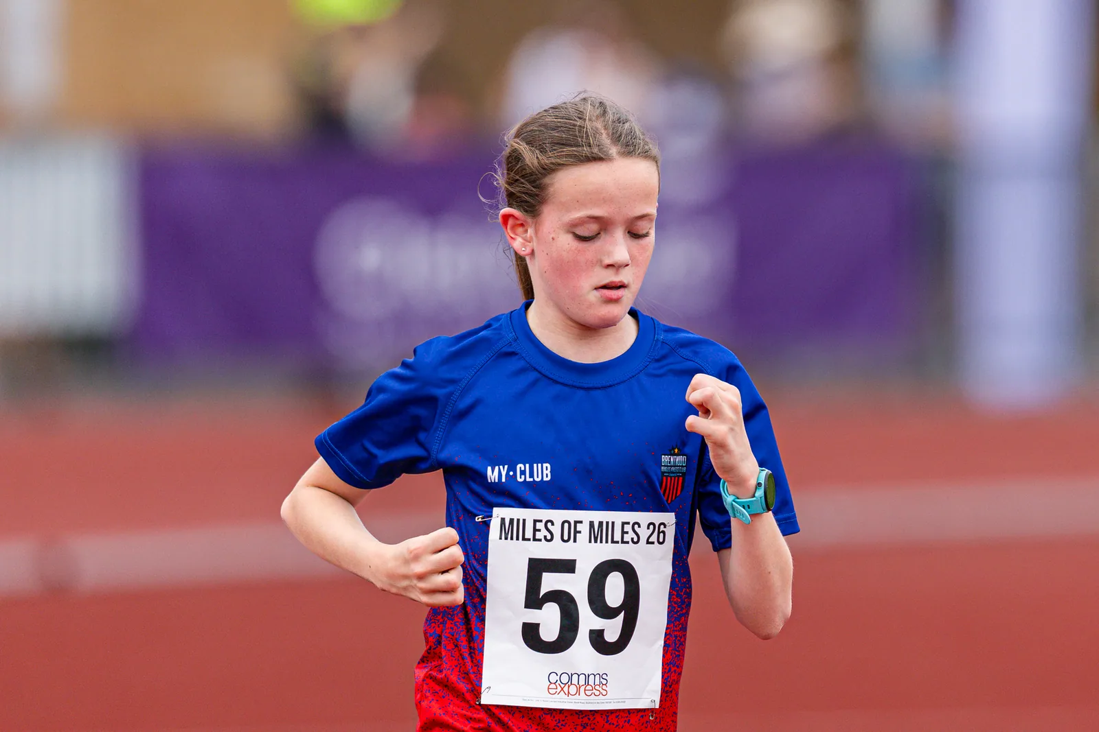 Brentwood Beagles athletes at the Essex Mile Championships, 20 June 2026