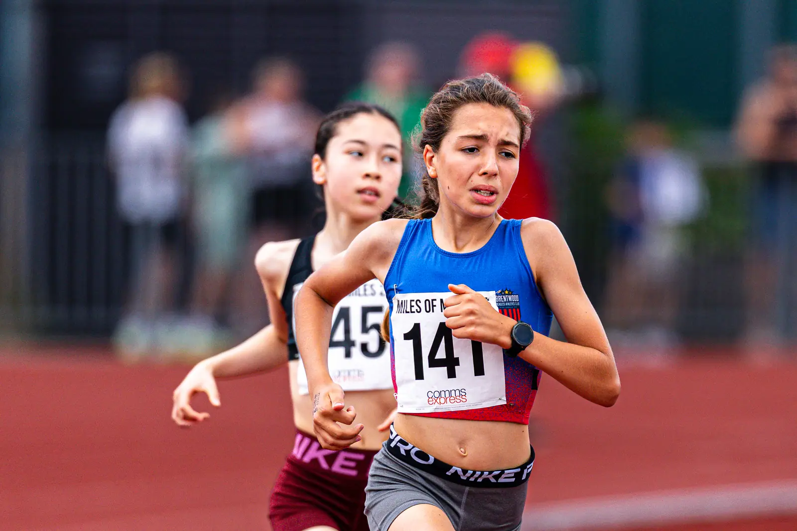 Brentwood Beagles athletes at the Essex Mile Championships, 20 June 2026