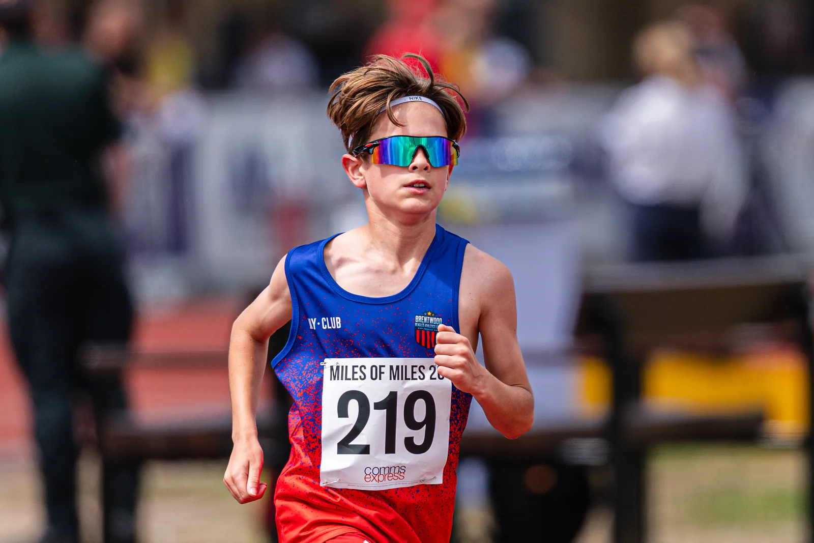 Brentwood Beagles athletes at the Essex Mile Championships, 20 June 2026