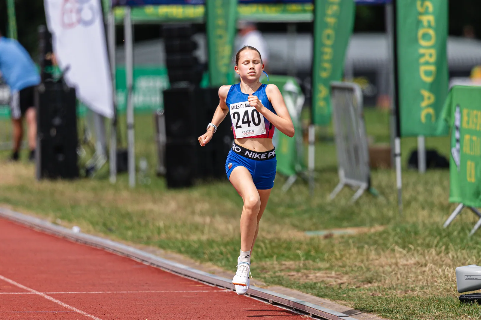 Brentwood Beagles athletes at the Essex Mile Championships, 20 June 2026