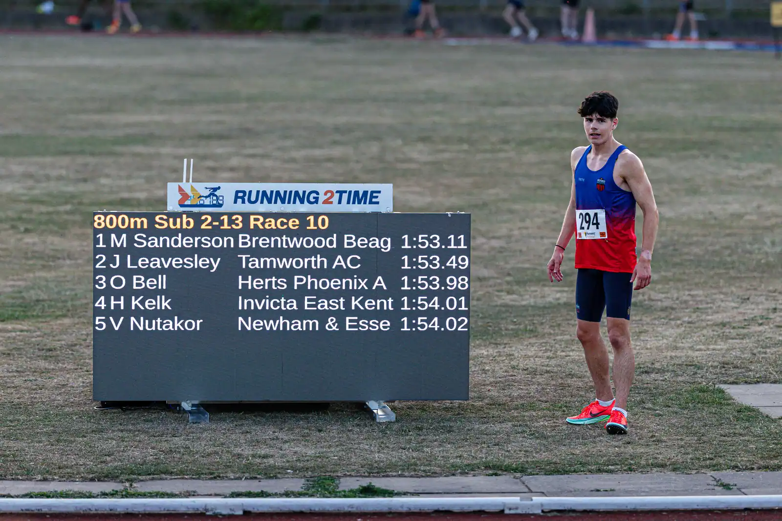 Brentwood Beagles athletes at the Watford Open Meeting, Watford, 8 July 2026