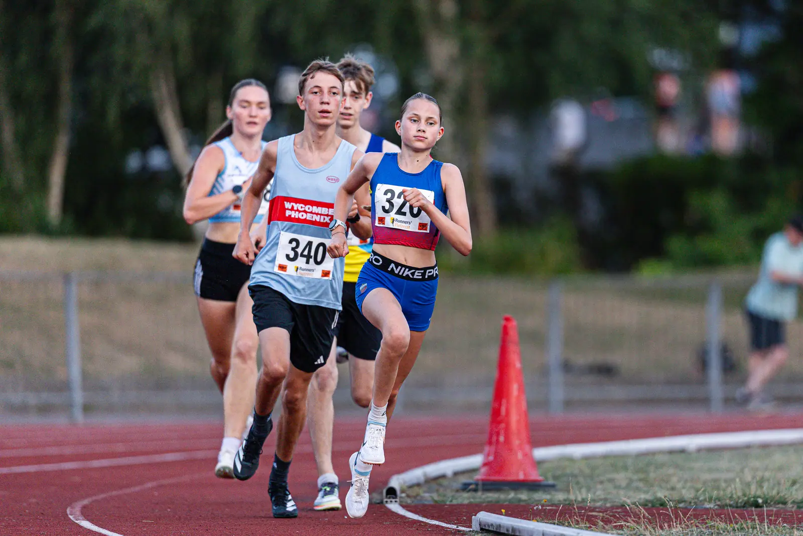 Brentwood Beagles athletes at the Watford Open Meeting, Watford, 8 July 2026