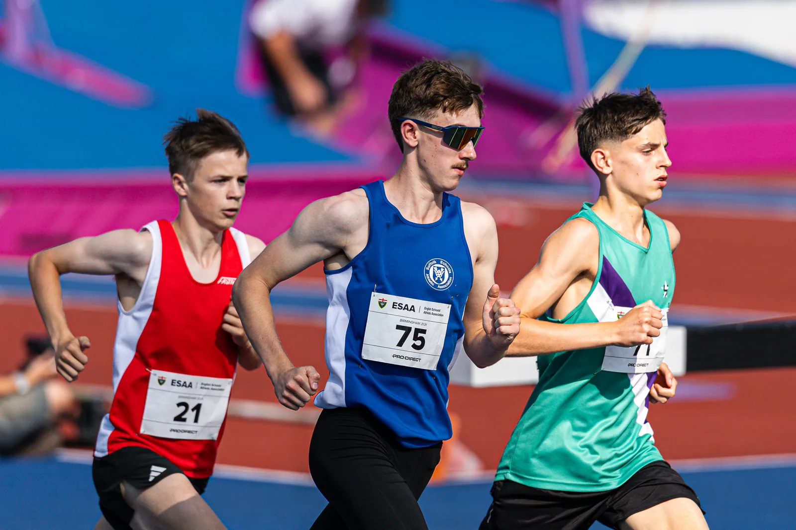 Brentwood Beagles athletes at the English Schools AA Athletics Championships, Alexander Stadium, Birmingham, 10 July 2026