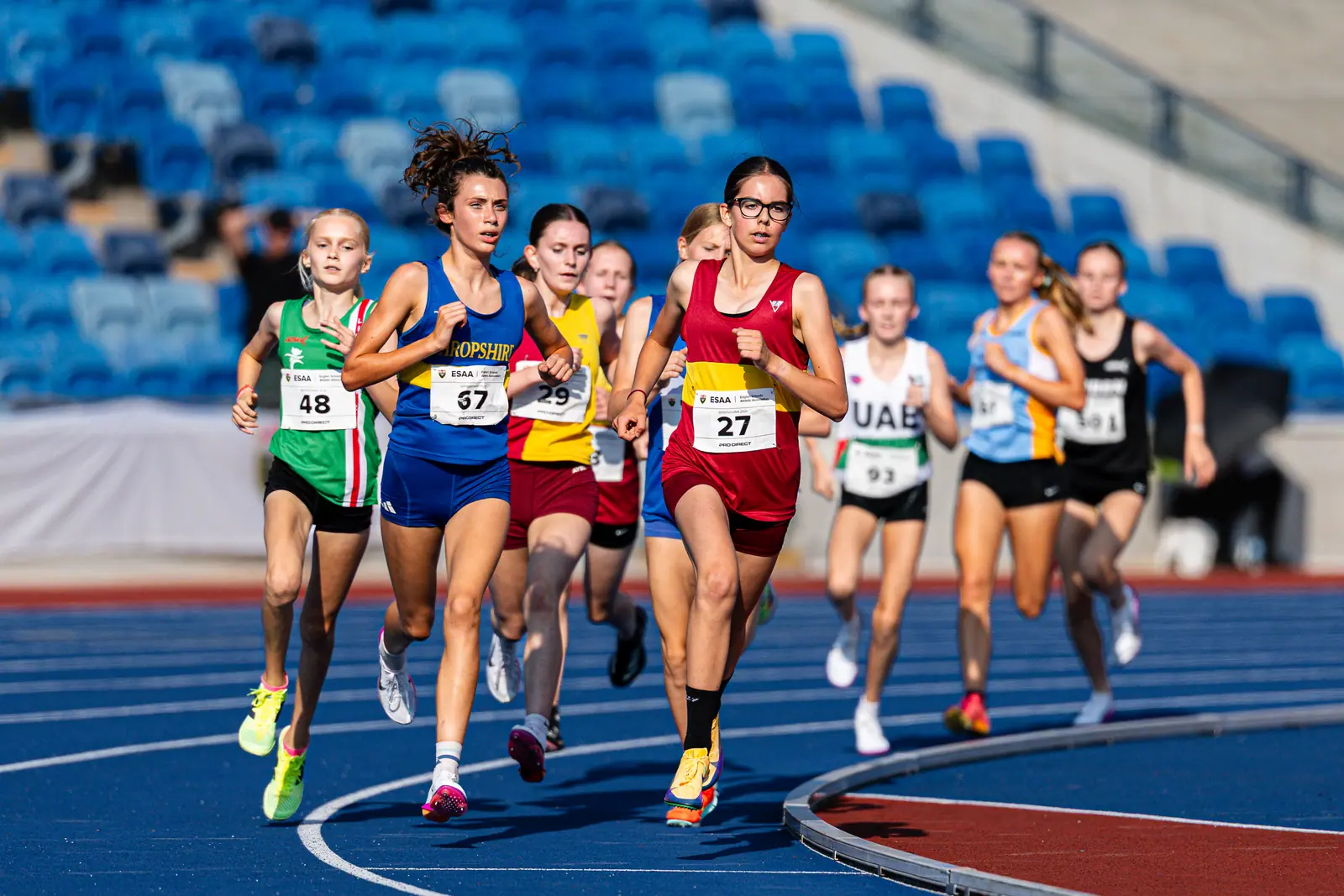Brentwood Beagles athletes at the English Schools AA Athletics Championships, Alexander Stadium, Birmingham, 10 July 2026