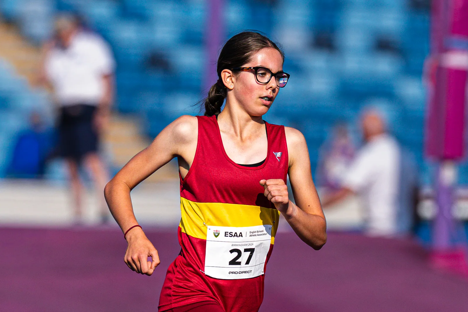 Brentwood Beagles athletes at the English Schools AA Athletics Championships, Alexander Stadium, Birmingham, 10 July 2026