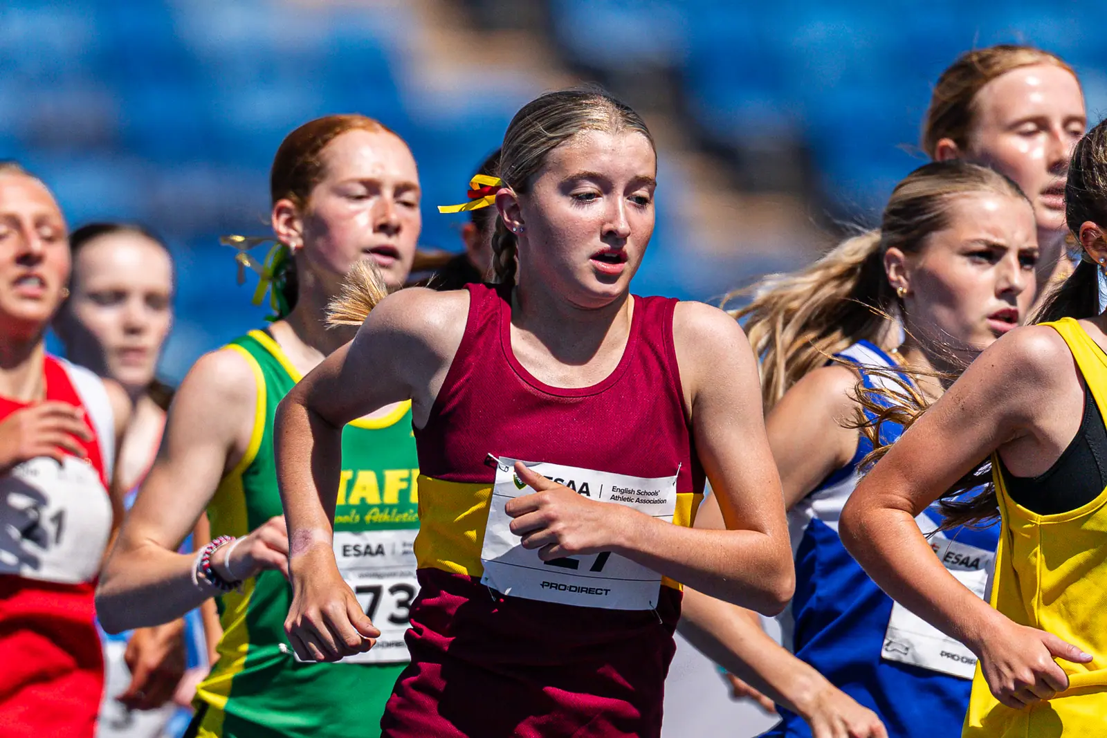 Brentwood Beagles athletes at the English Schools AA Athletics Championships, Alexander Stadium, Birmingham, 10 July 2026