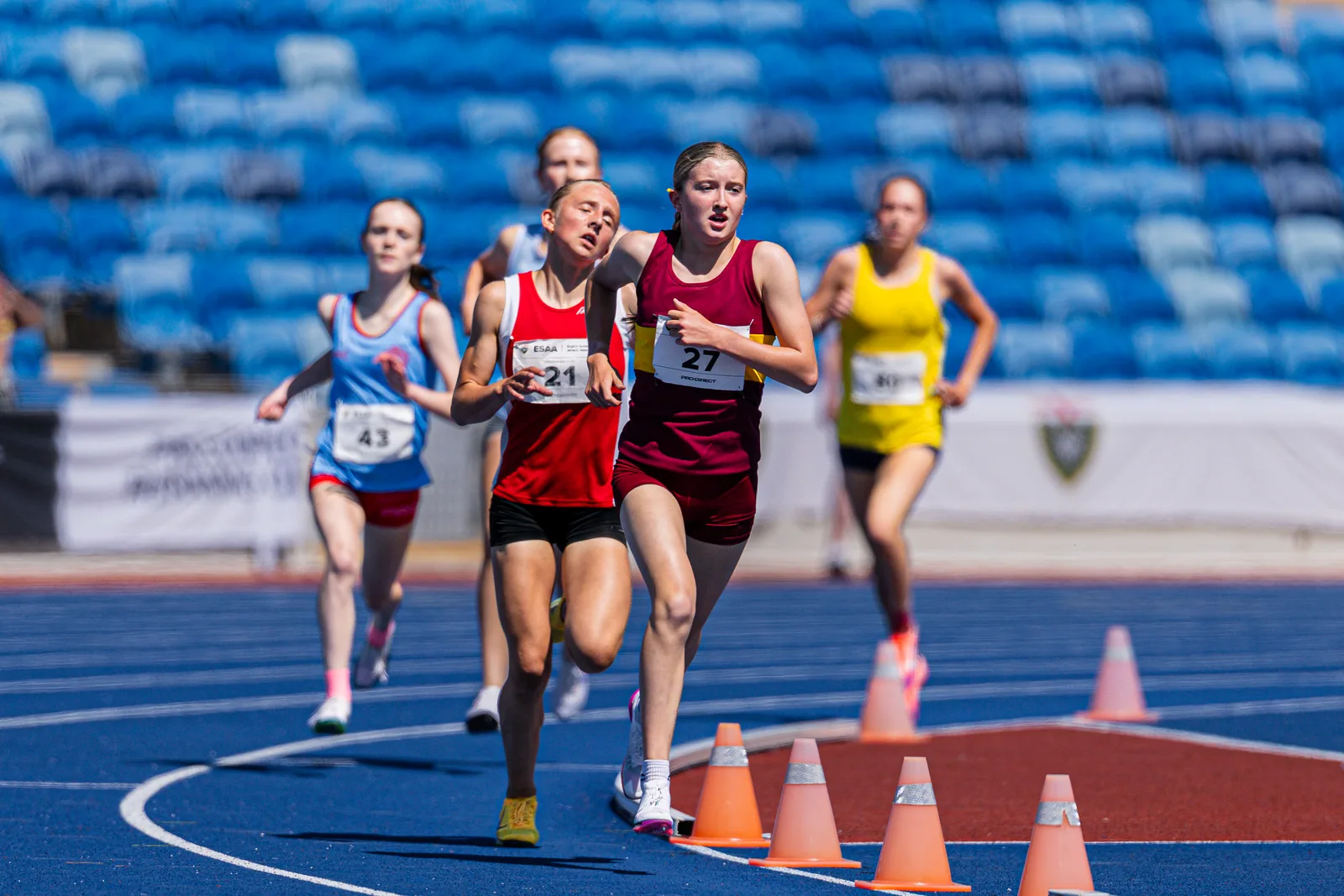 Brentwood Beagles athletes at the English Schools AA Athletics Championships, Alexander Stadium, Birmingham, 10 July 2026