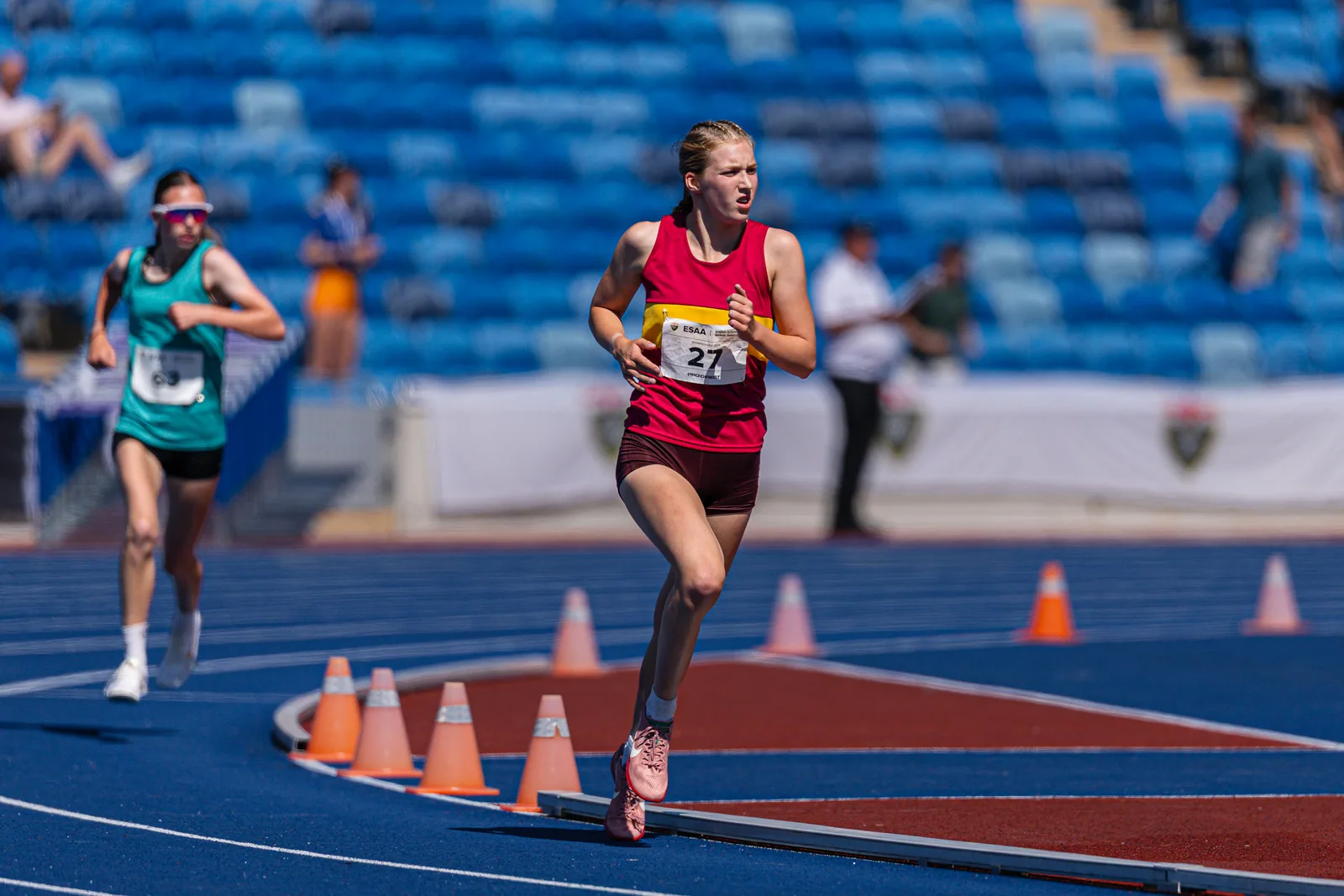 Brentwood Beagles athletes at the English Schools AA Athletics Championships, Alexander Stadium, Birmingham, 10 July 2026