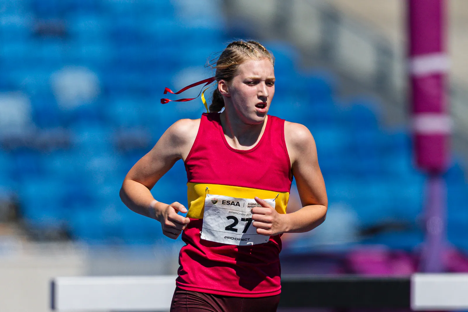 Brentwood Beagles athletes at the English Schools AA Athletics Championships, Alexander Stadium, Birmingham, 10 July 2026