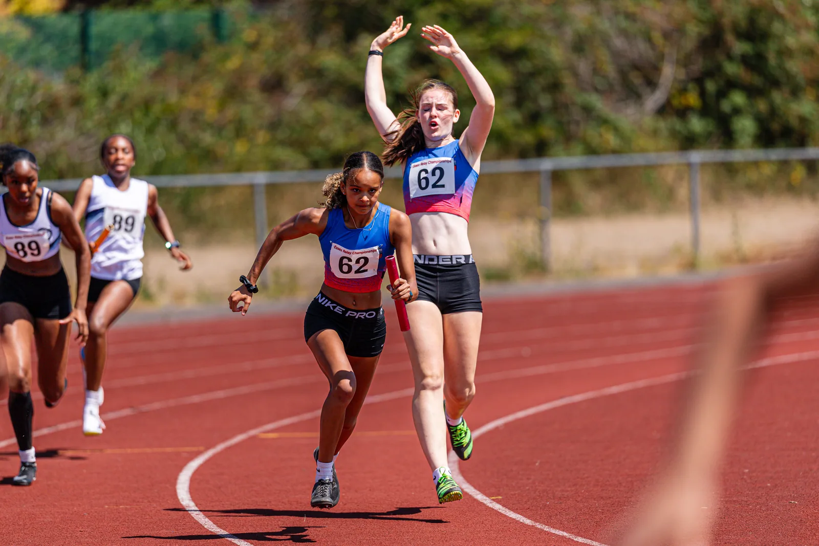 Brentwood Beagles athletes at the Essex Relay Championships, Thurrock, 12 July 2026