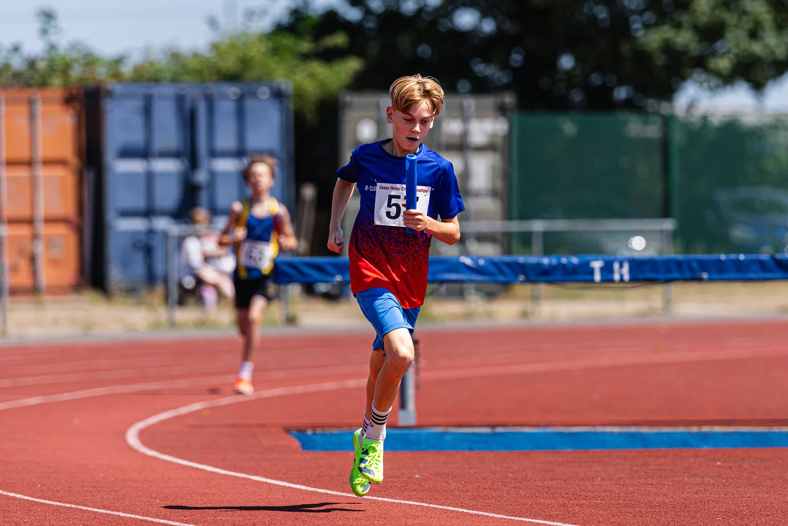 Brentwood Beagles athletes at the Essex Relay Championships, Thurrock, 12 July 2026