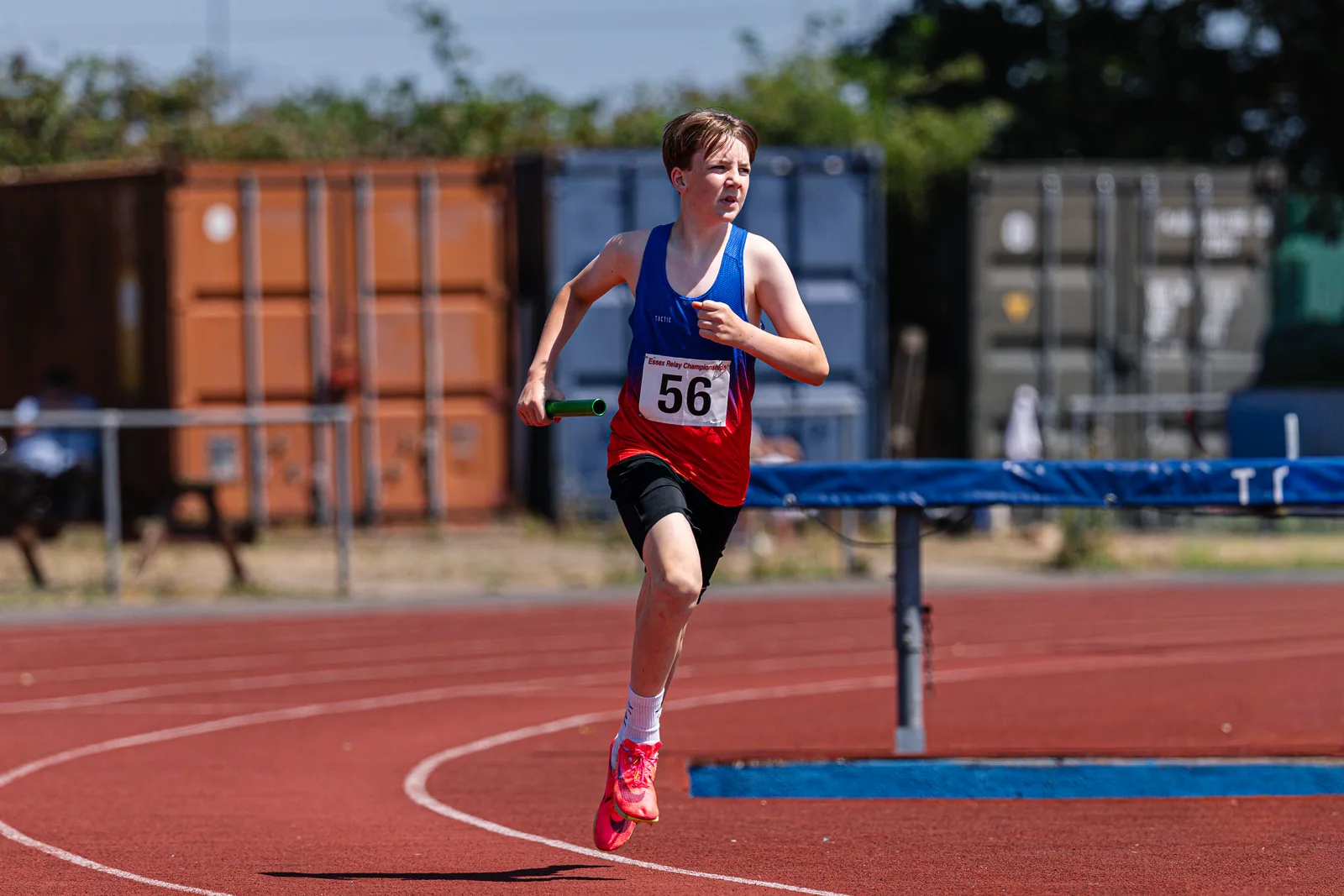 Brentwood Beagles athletes at the Essex Relay Championships, Thurrock, 12 July 2026