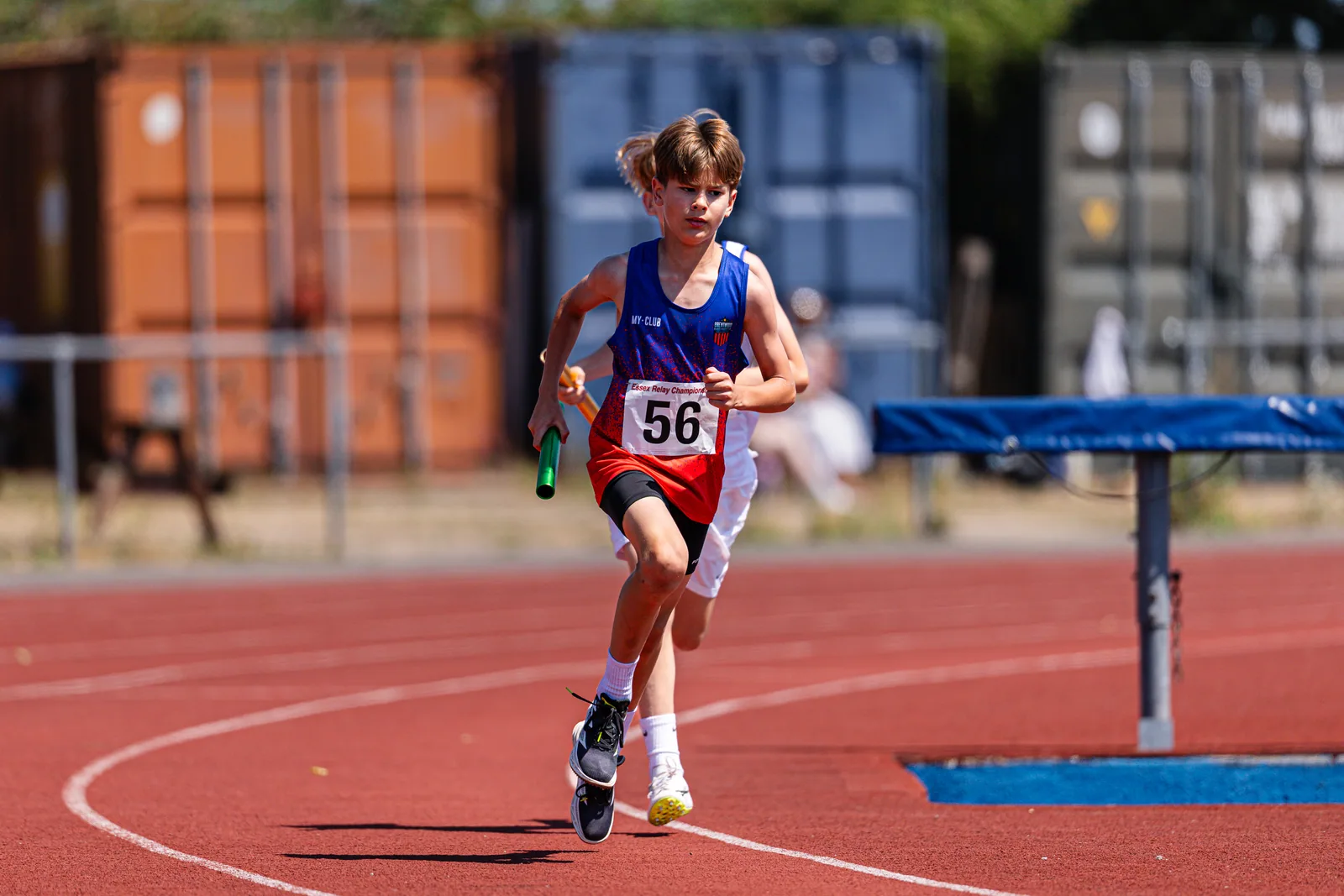 Brentwood Beagles athletes at the Essex Relay Championships, Thurrock, 12 July 2026