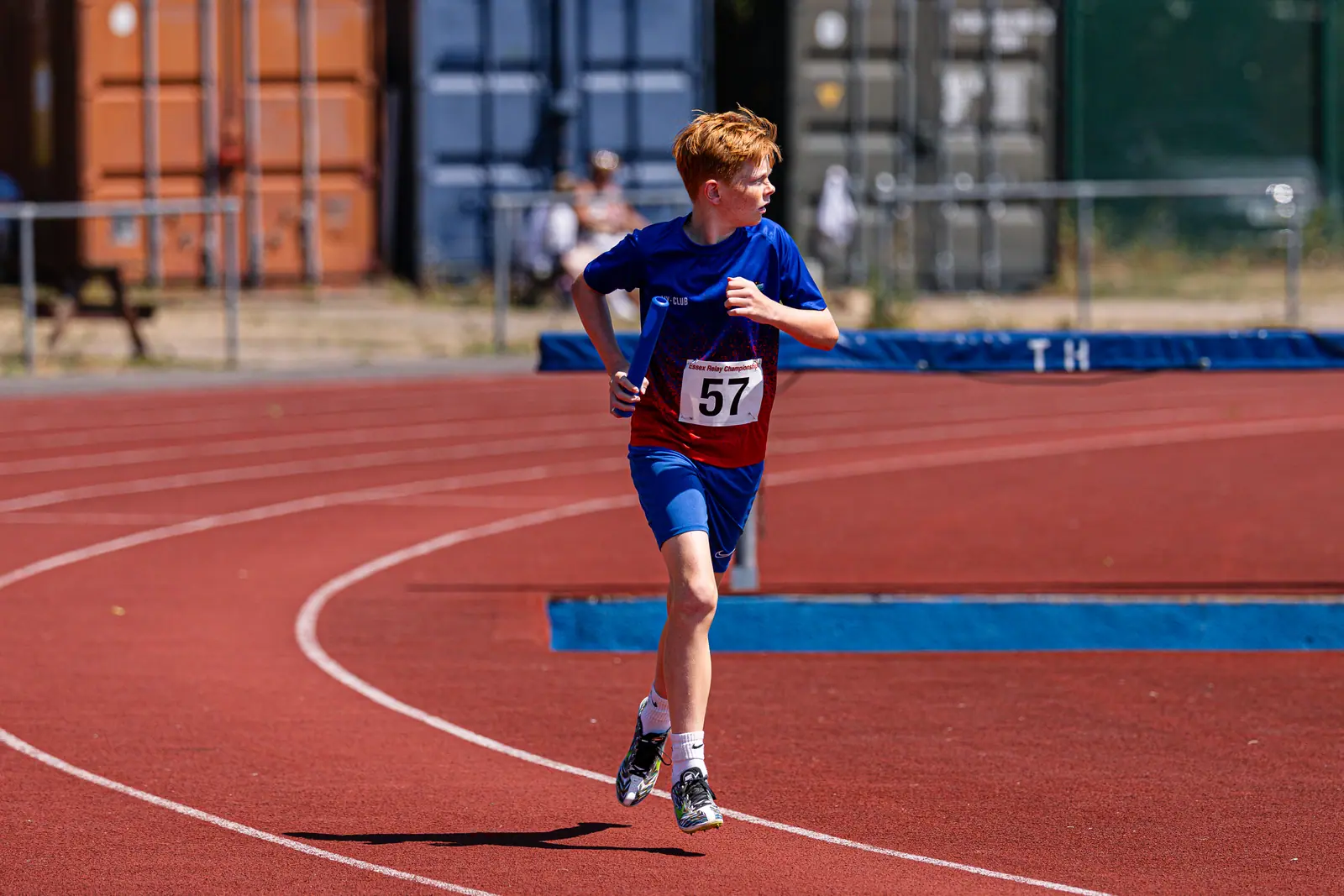 Brentwood Beagles athletes at the Essex Relay Championships, Thurrock, 12 July 2026