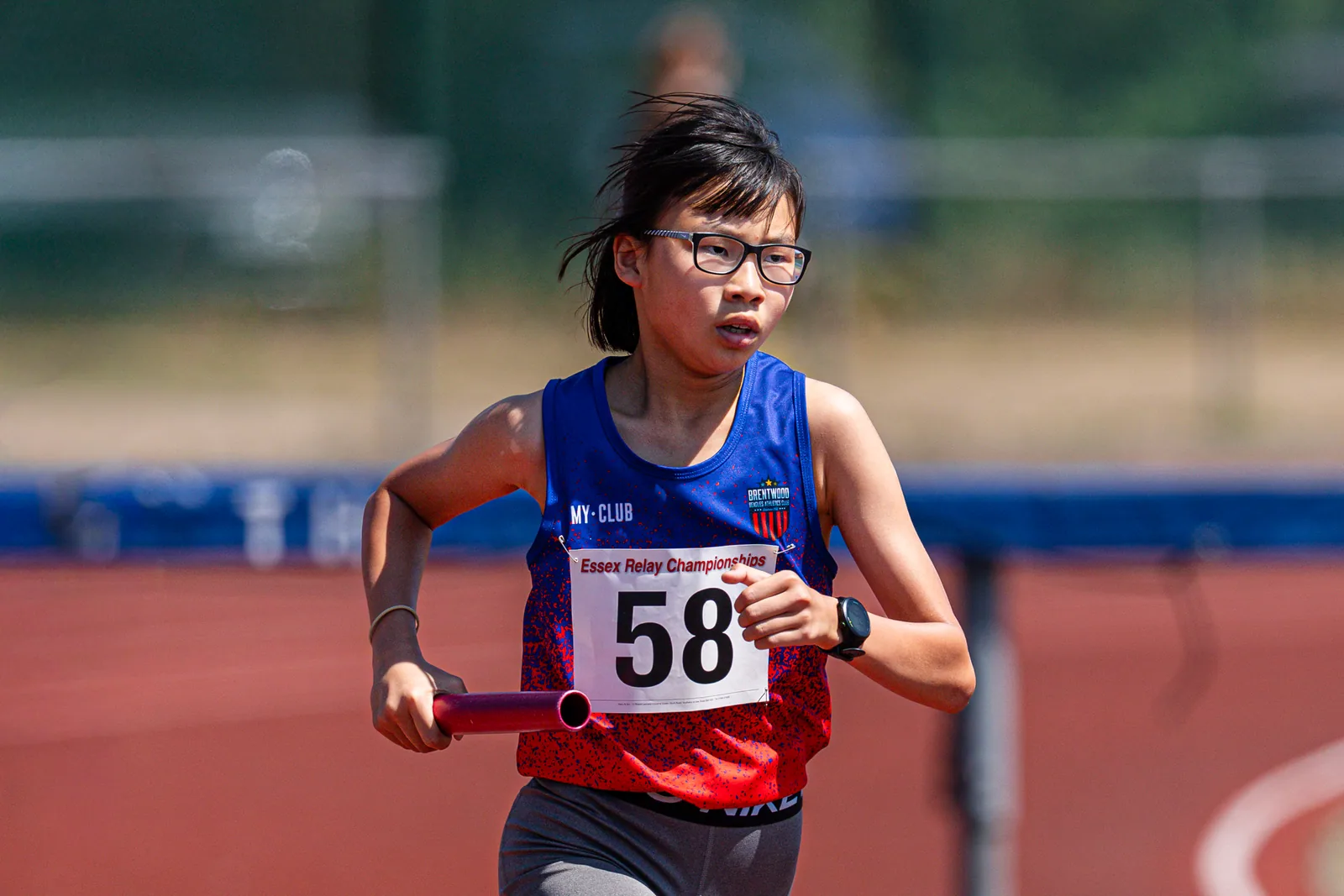 Brentwood Beagles athletes at the Essex Relay Championships, Thurrock, 12 July 2026