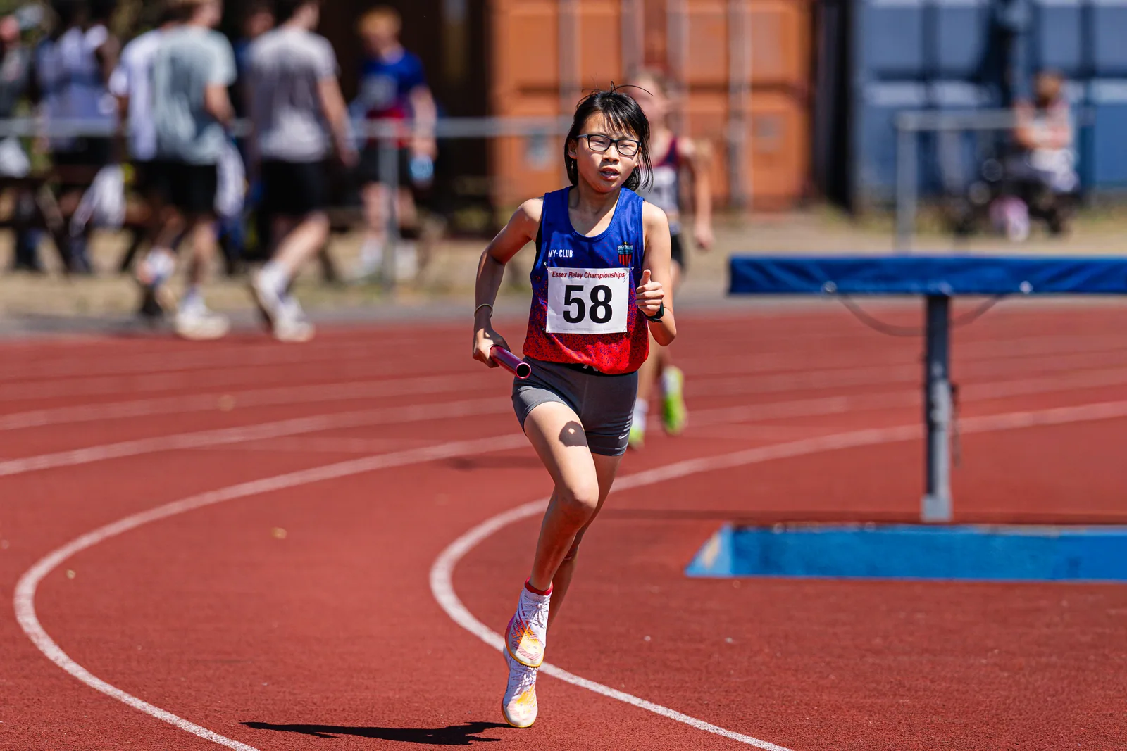 Brentwood Beagles athletes at the Essex Relay Championships, Thurrock, 12 July 2026
